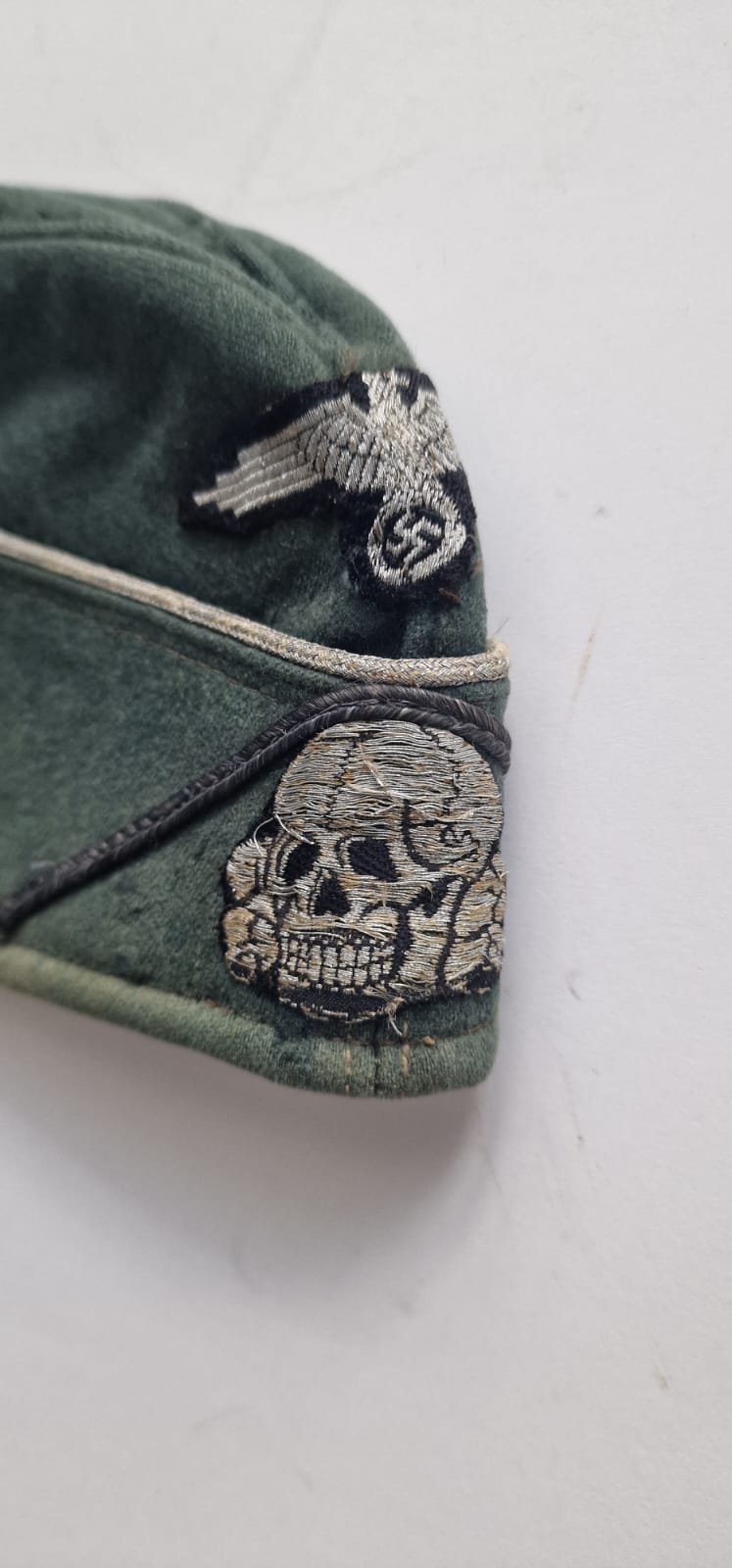 Service Used Waffen-SS Combat Engineer Officer's Schiffchen — image 6