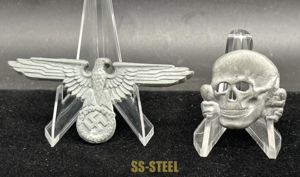 SS Visor Cap Skull by Assmann 'GES. GESCH' and Visor …