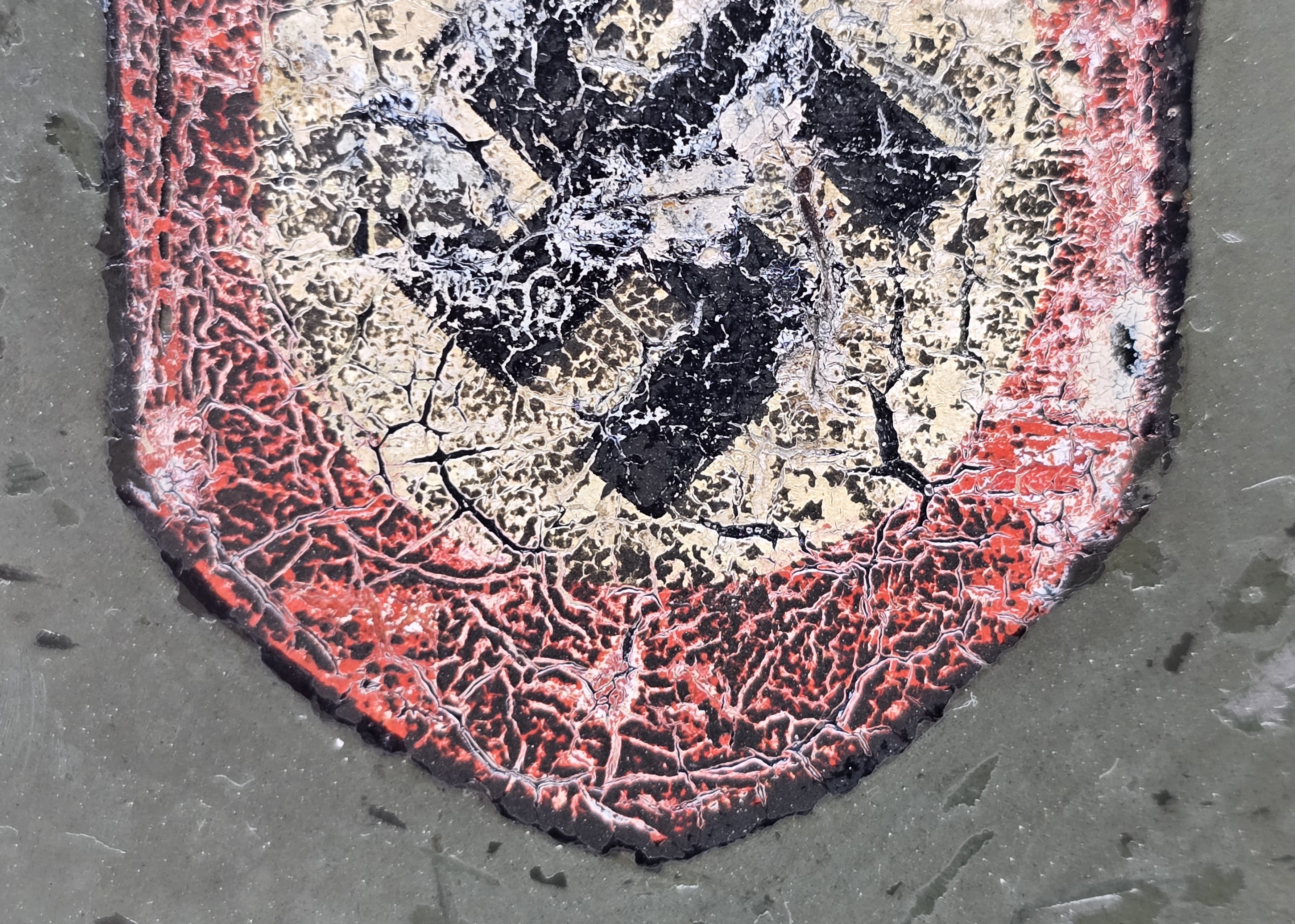 Heavy Combat Used Waffen-SS M35 Double Decal — image 10