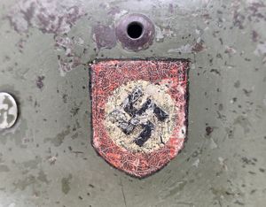 Heavy Combat Used Waffen-SS M35 Double Decal