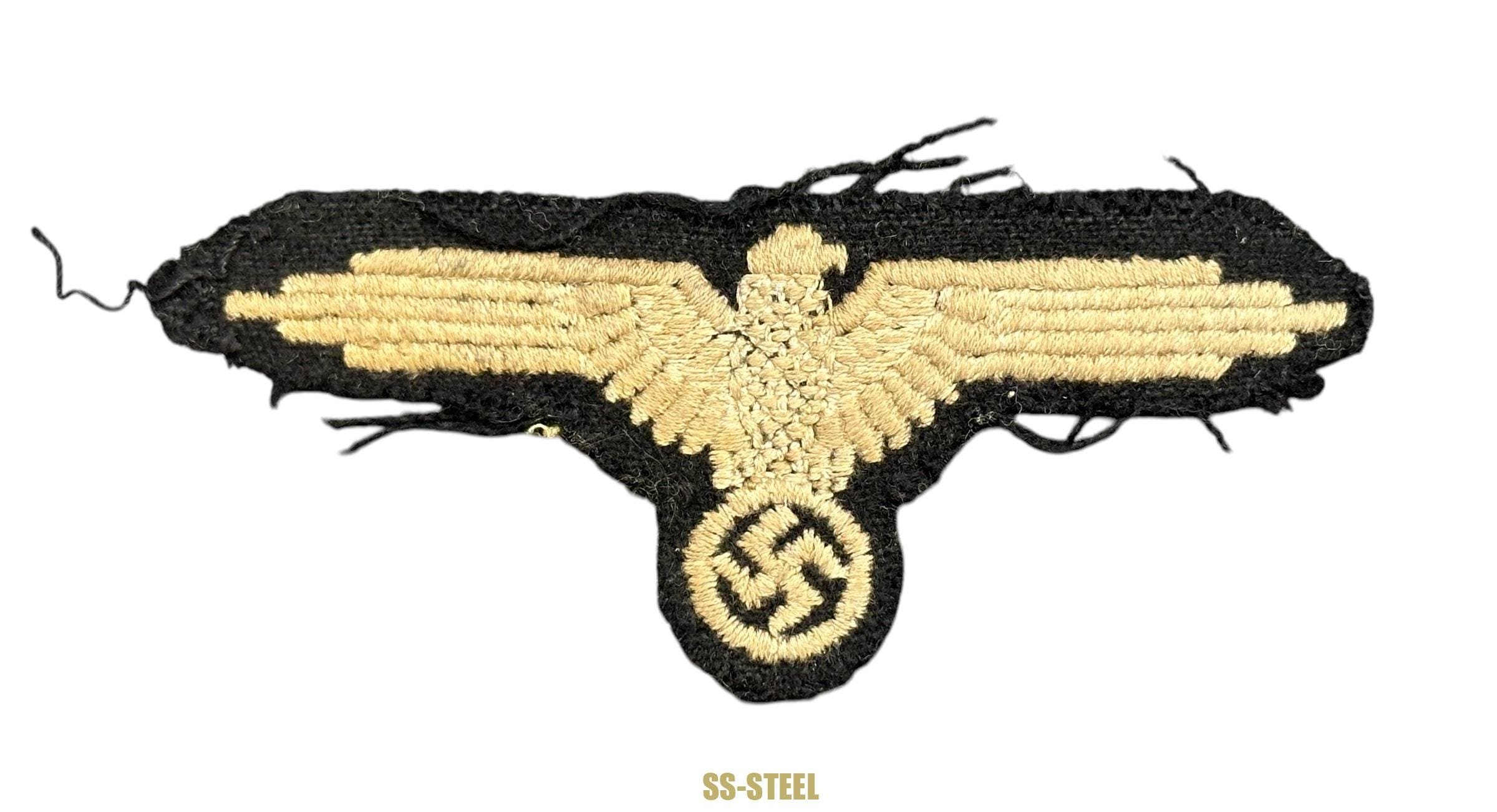 Bullion SS Runic NCO Tab, 'Long Wing' RzM Sleeve Eagle, Uniform Removed — image 4