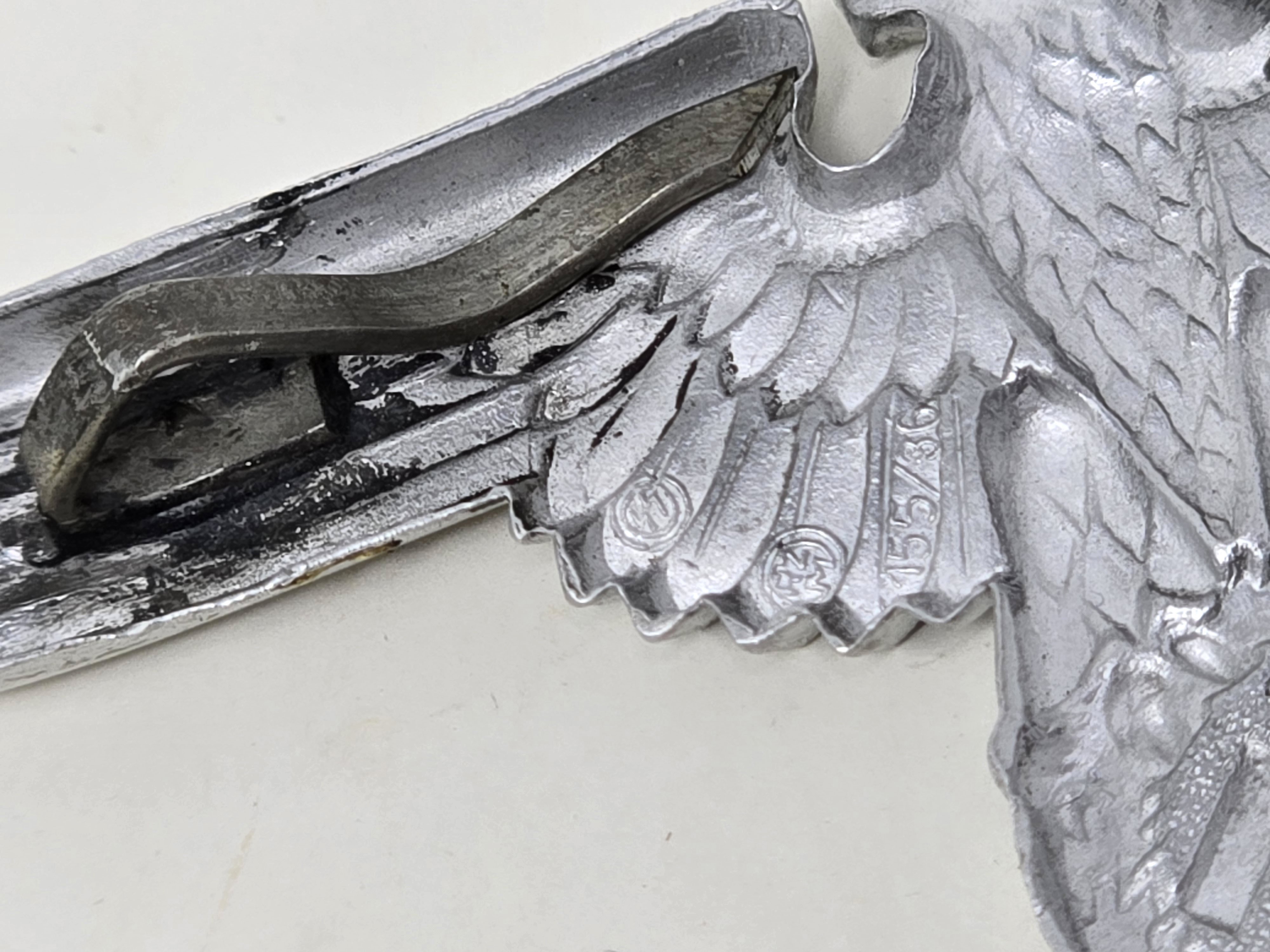 SS Officer's Aluminum Cap Eagle, Assmann — image 3