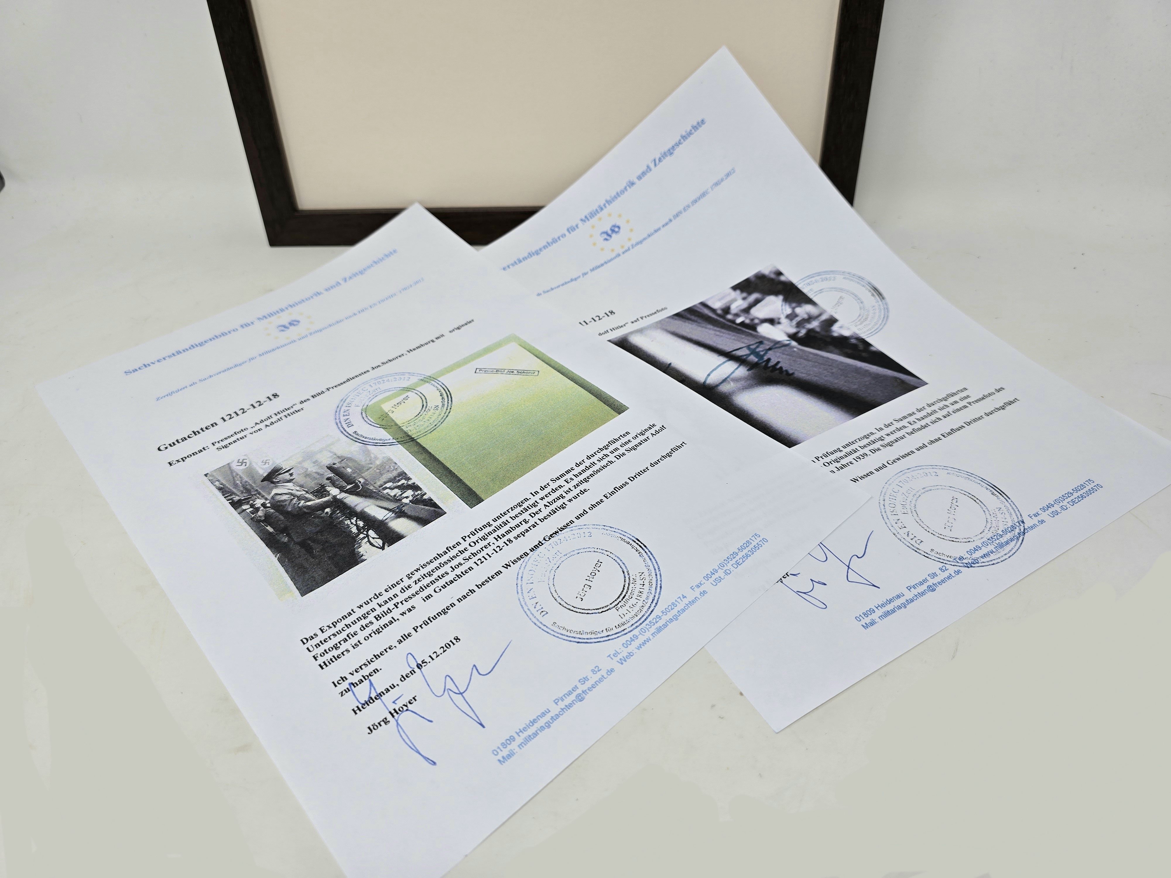 Framed, Signed AH Photo — image 3