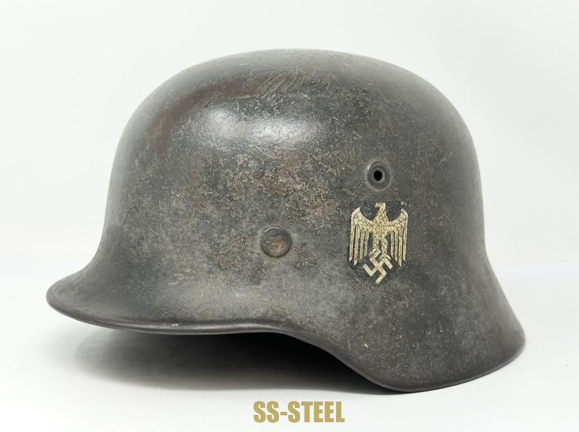 Heer M40 Single Decal Whitewash Camo Helmet — image 13