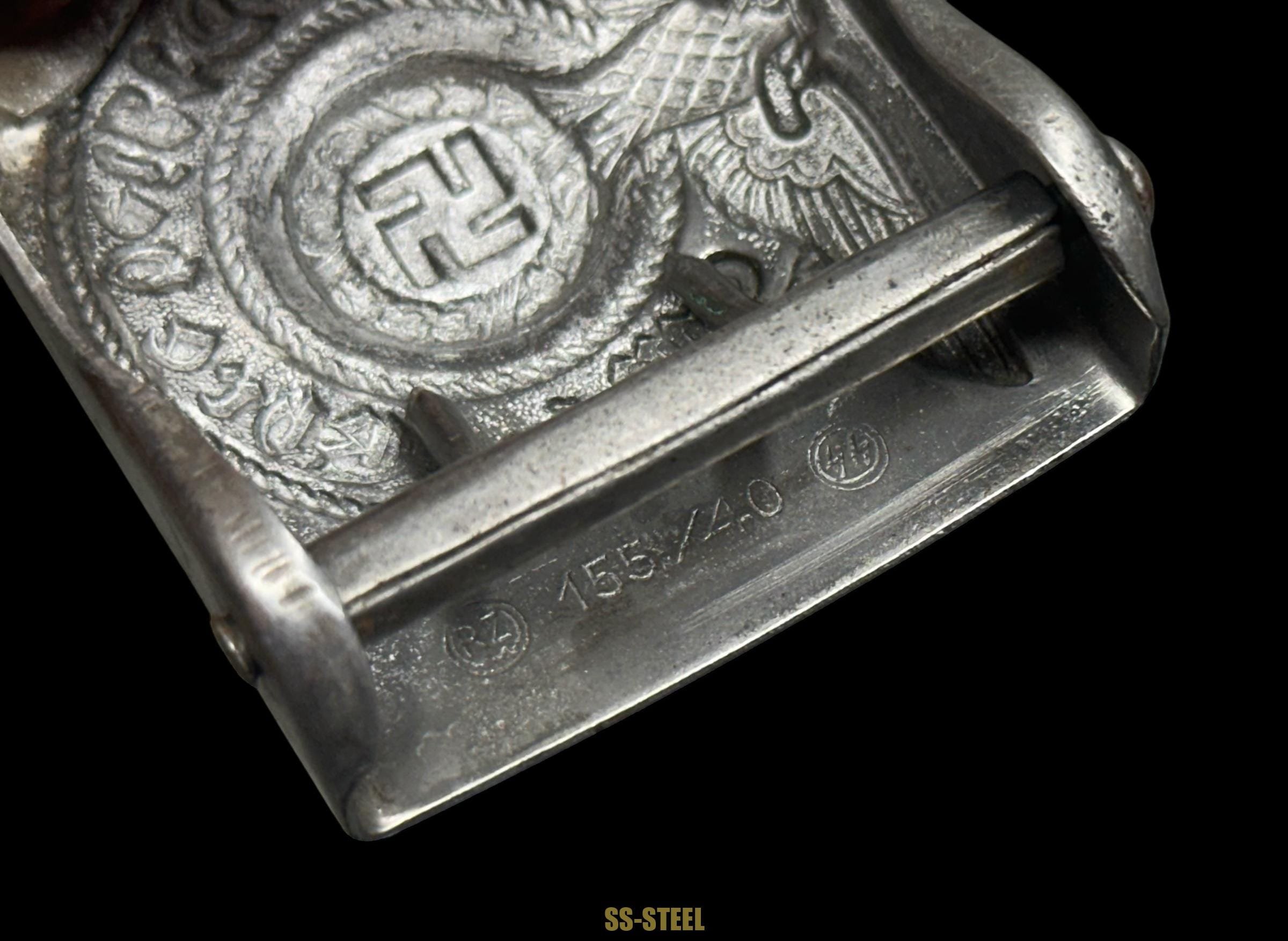 SS EM/NCO Belt Buckle Marked RZM 155/40 SS By Assmann — image 5