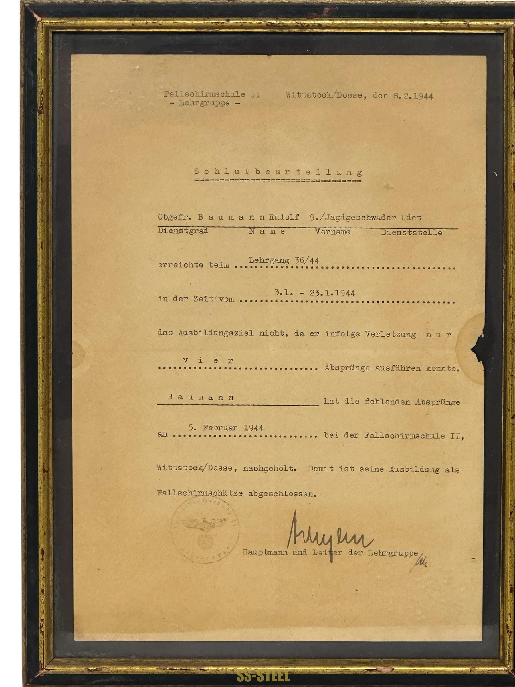 Luftwaffe LKpS101 Helmet, Pilot Gloves, Jump School Document — image 21