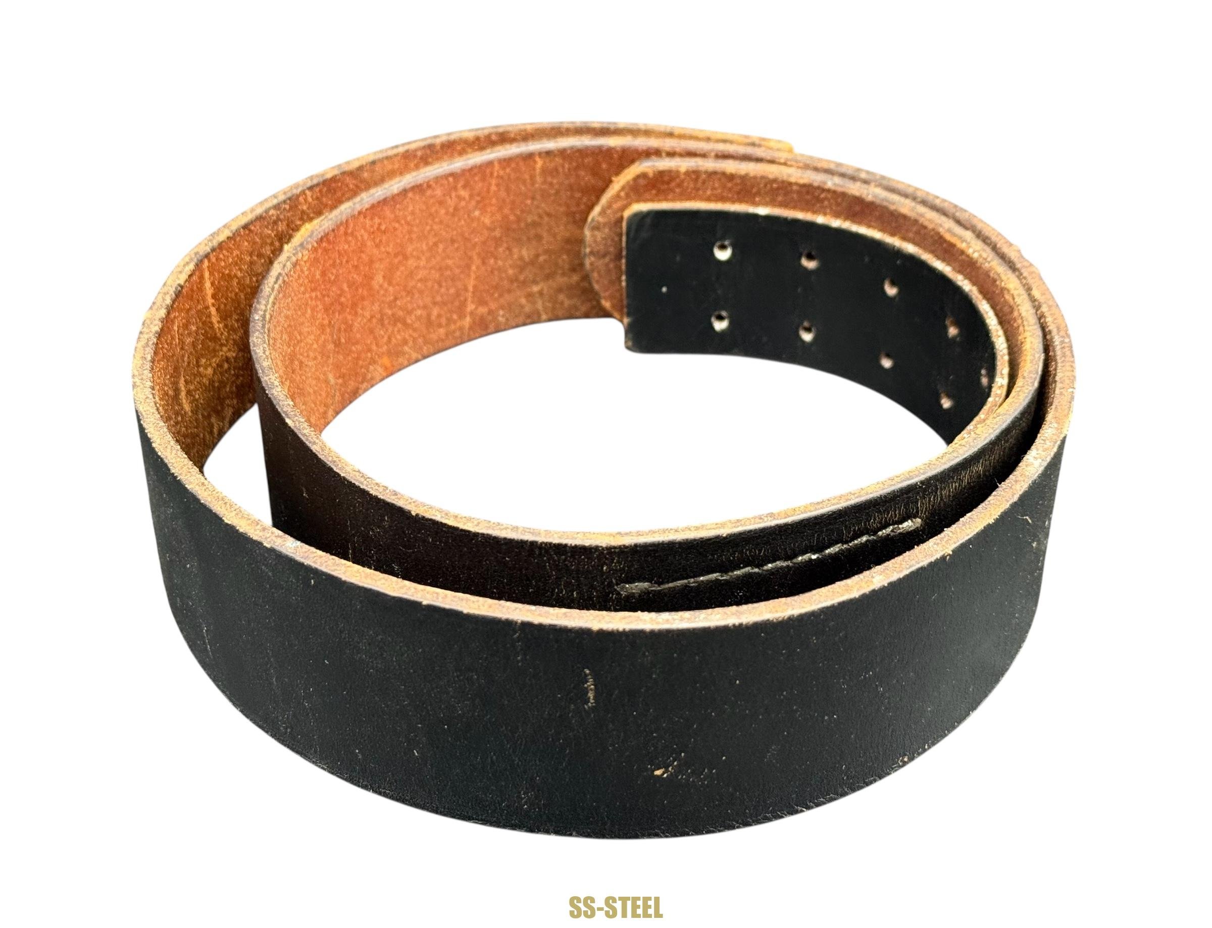 SS Early Nickel Belt Buckle & Belt -Overhoff & Cie — image 11