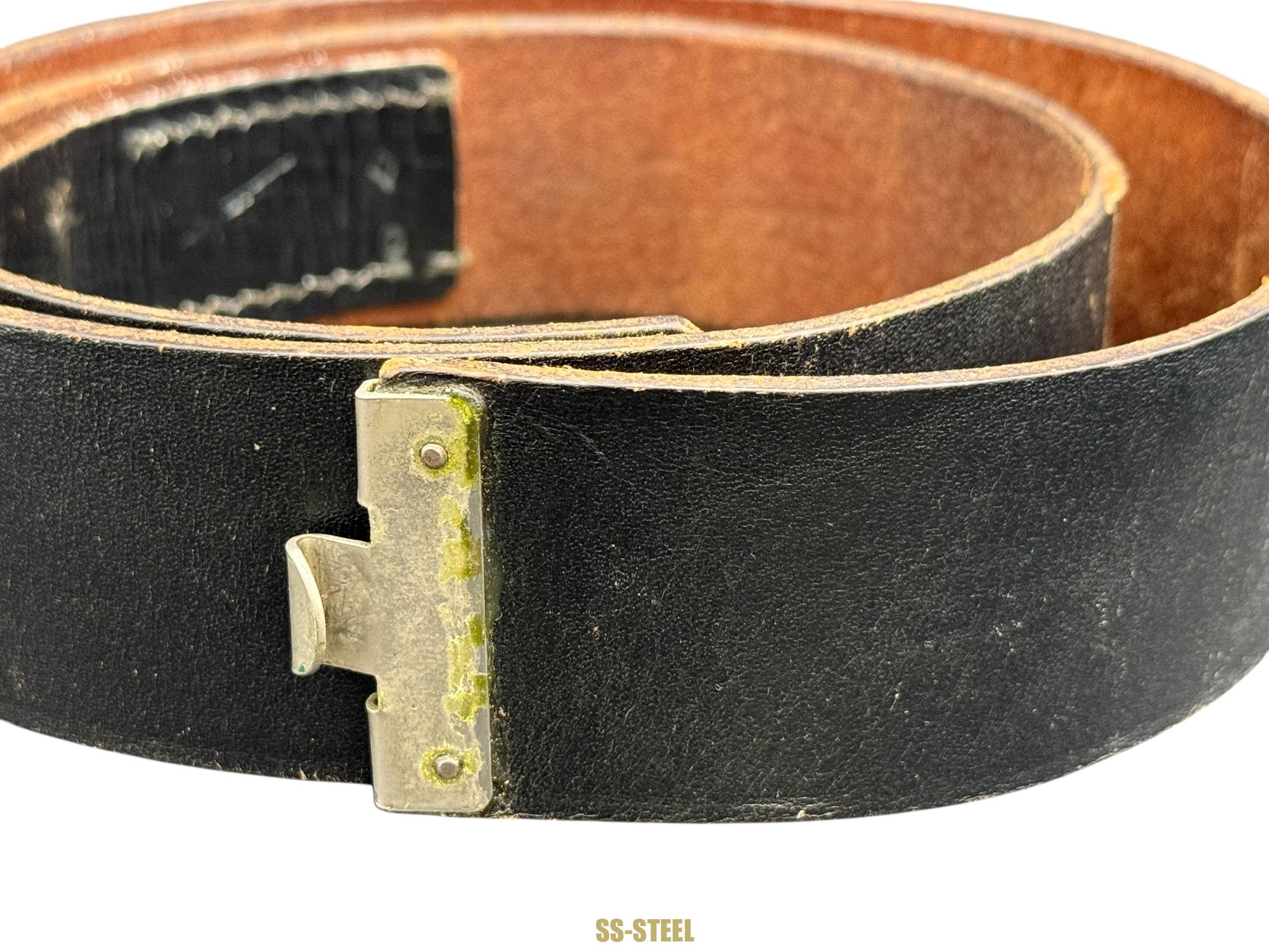 SS Early Nickel Belt Buckle & Belt -Overhoff & Cie — image 12