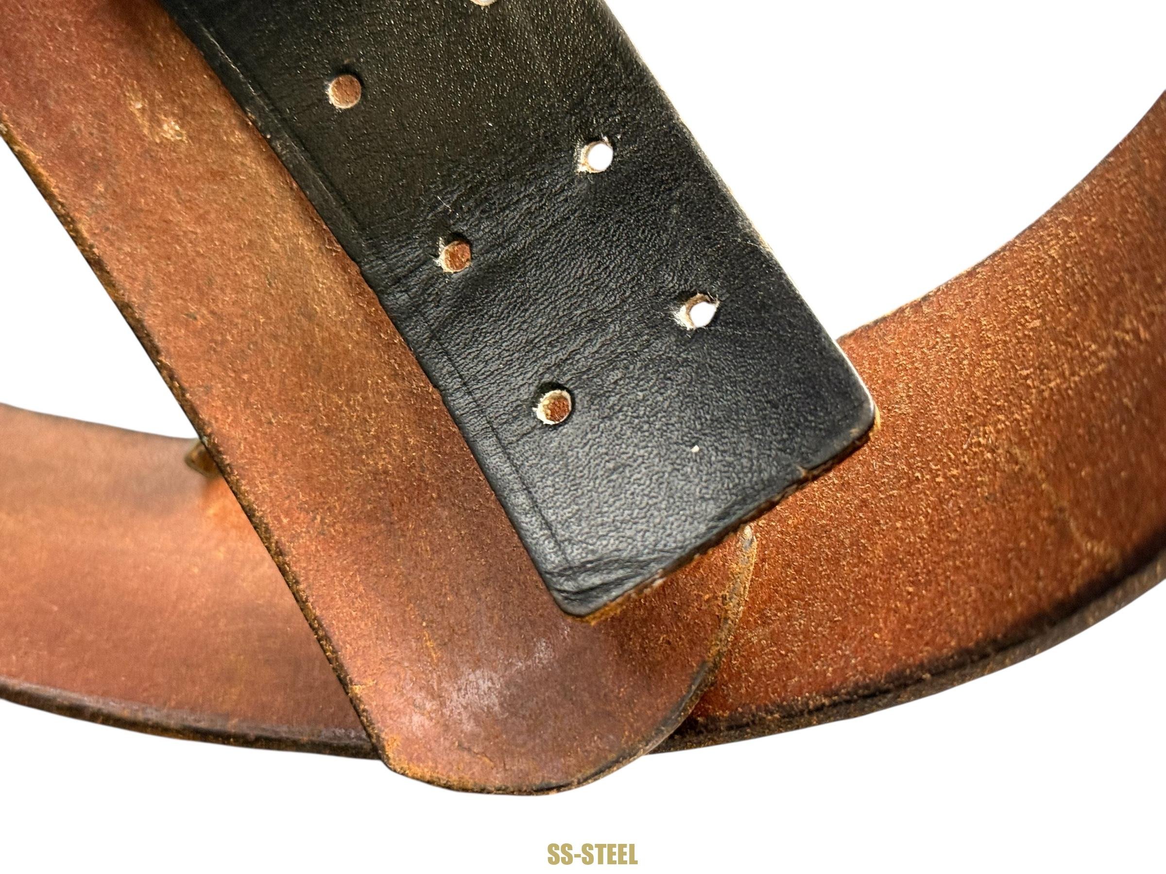 SS Early Nickel Belt Buckle & Belt -Overhoff & Cie — image 17