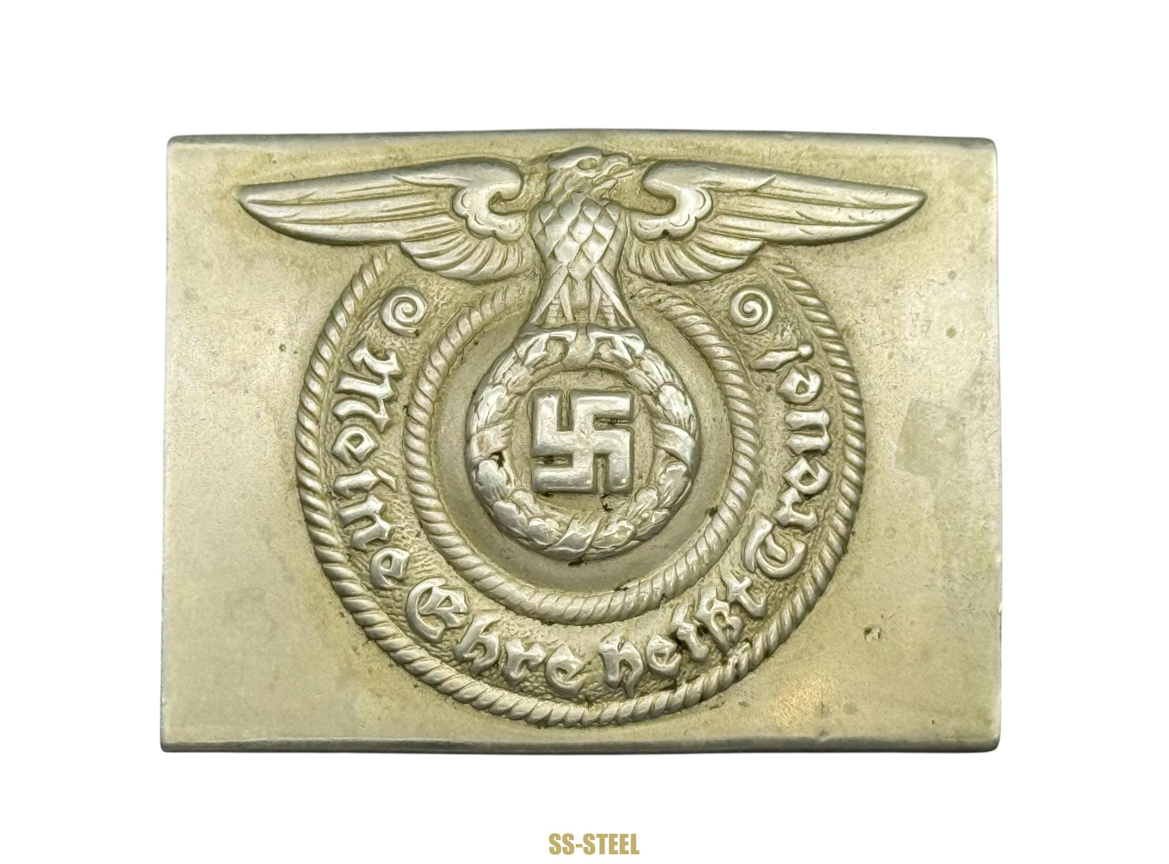 SS Early Nickel Belt Buckle & Belt -Overhoff & Cie — image 4