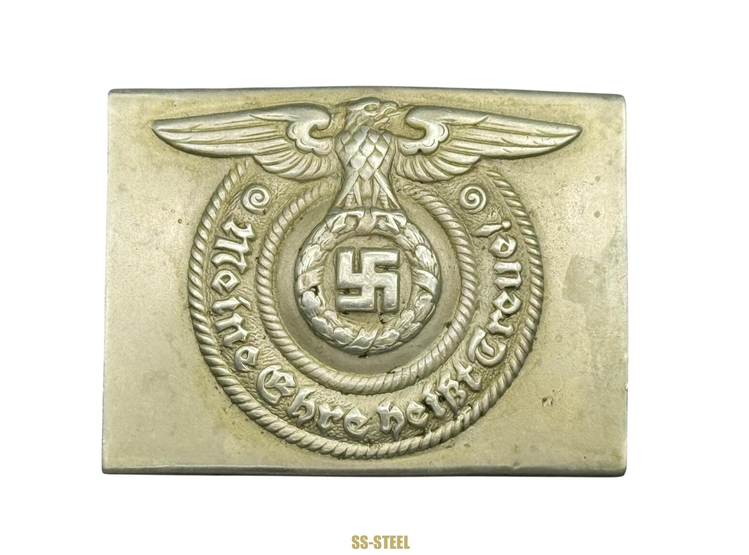 SS Early Nickel Belt Buckle & Belt -Overhoff & Cie — image 5