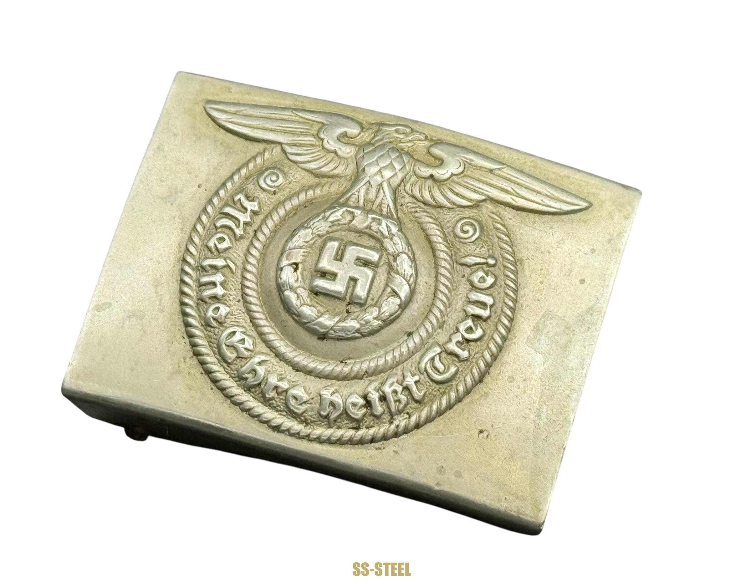 SS Early Nickel Belt Buckle & Belt -Overhoff & Cie — image 6