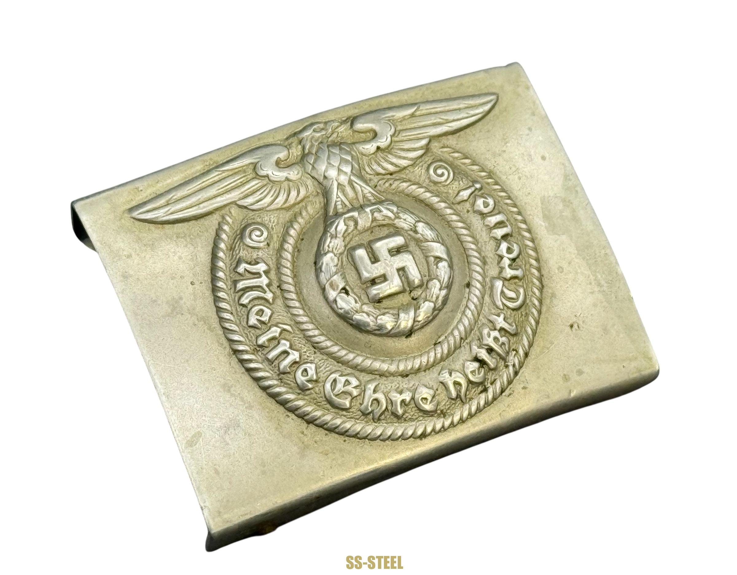 SS Early Nickel Belt Buckle & Belt -Overhoff & Cie — image 7