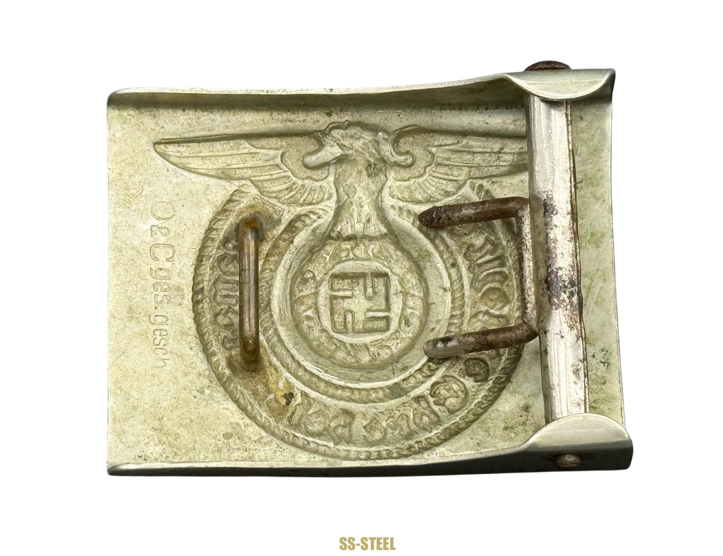 SS Early Nickel Belt Buckle & Belt -Overhoff & Cie — image 8
