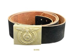 SS Early Nickel Belt Buckle & Belt -Overhoff & Cie