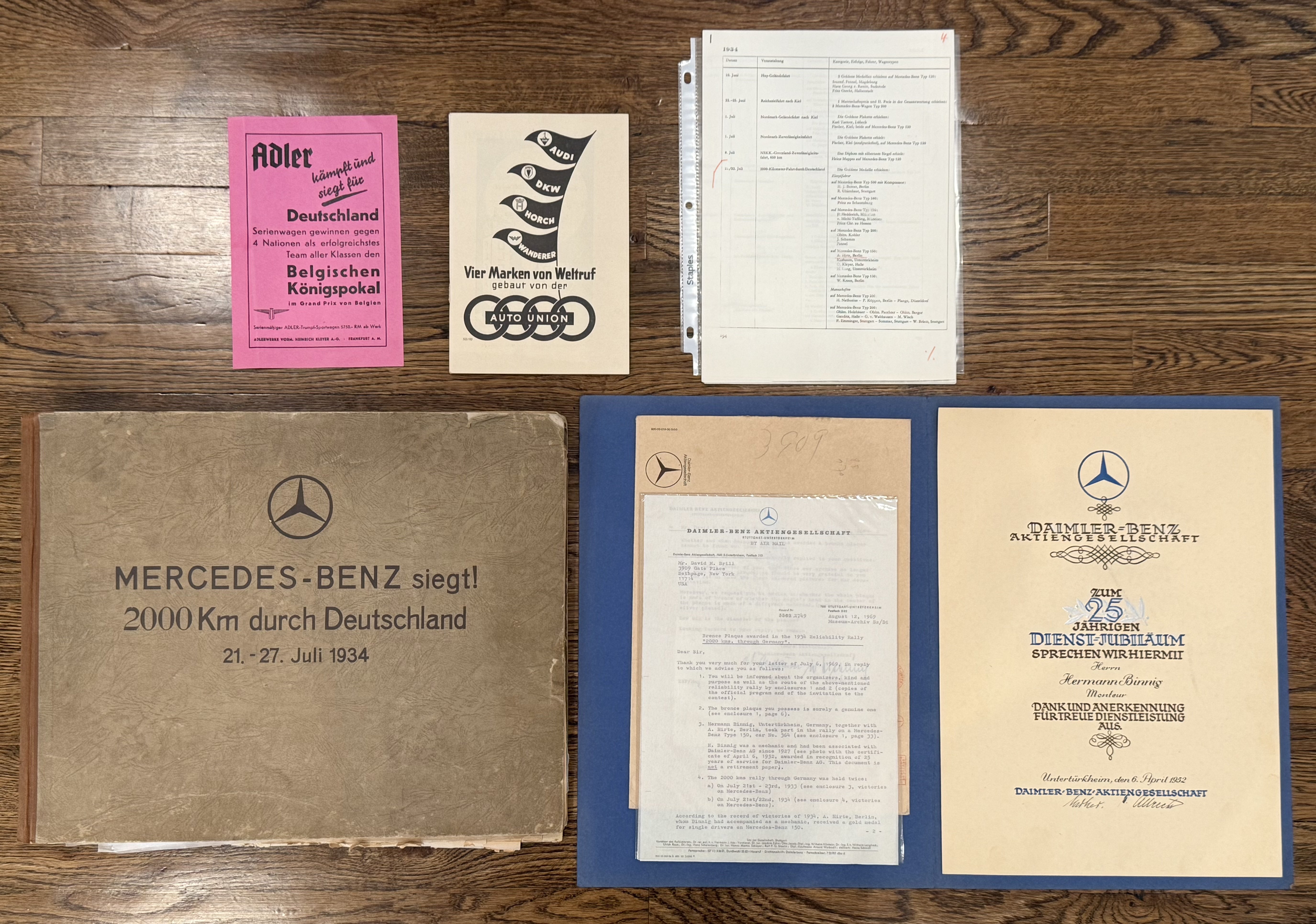 WWII SA MERCEDES BENZ RACE Team Photo album poster NSDAP — image 2