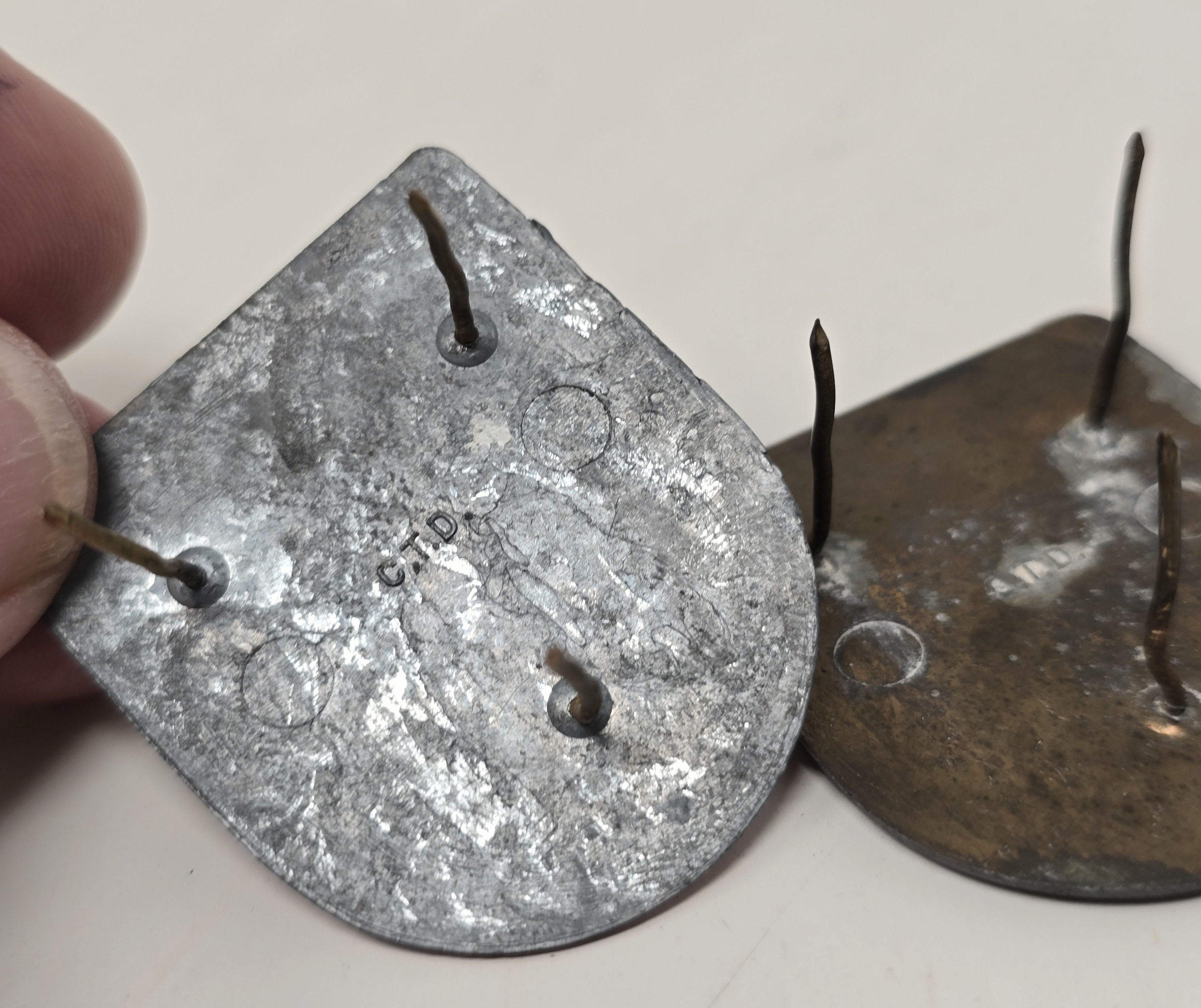 Set of Kriegsmarine Pith Helmet Shields — image 3