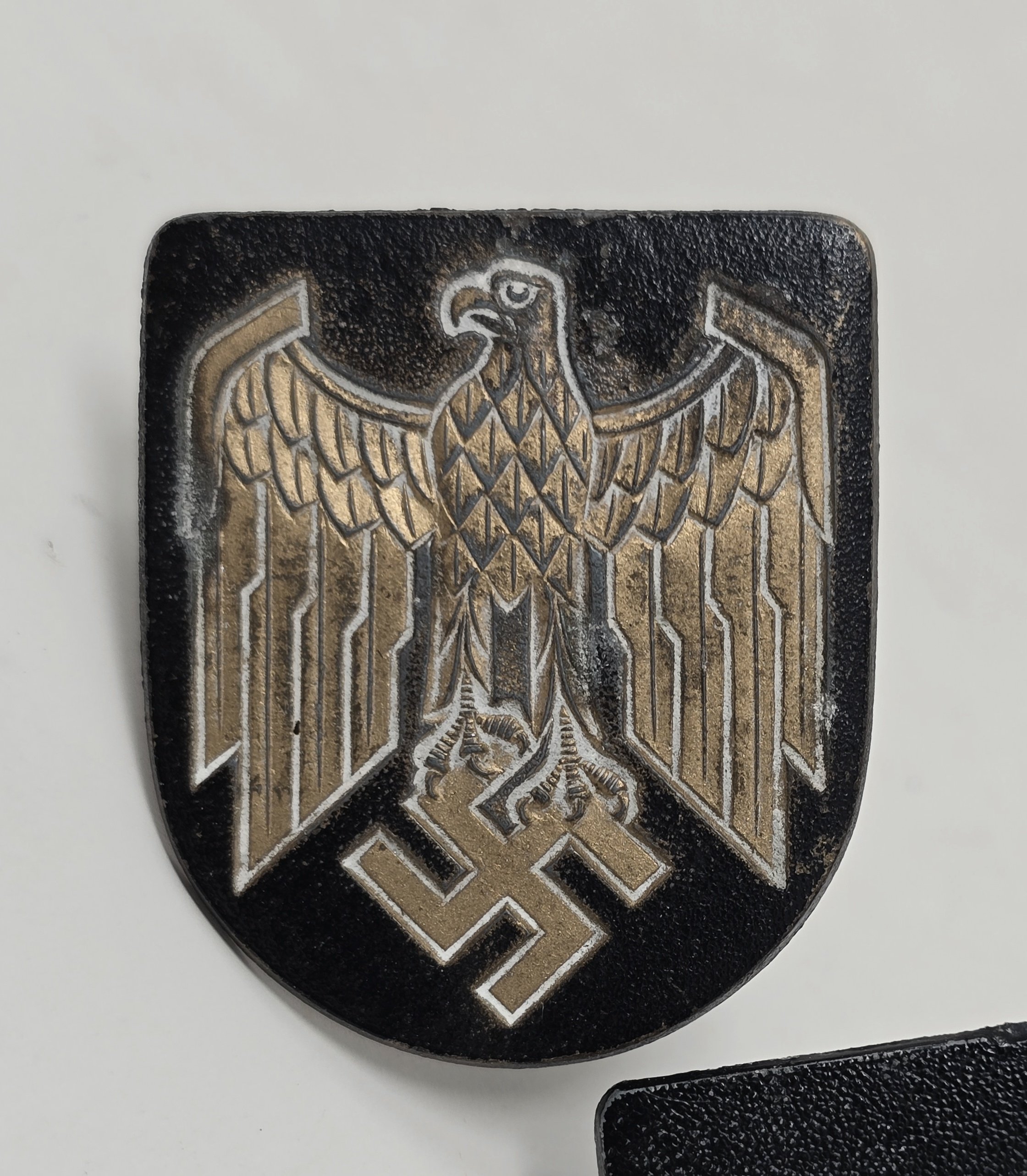 Set of Kriegsmarine Pith Helmet Shields — image 4