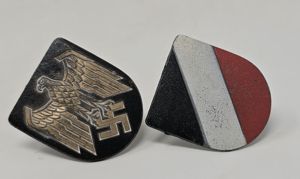 Set of Kriegsmarine Pith Helmet Shields