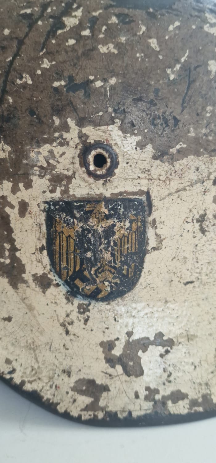 Stunning Kriegsmarine Camo Medic Helmet — image 10