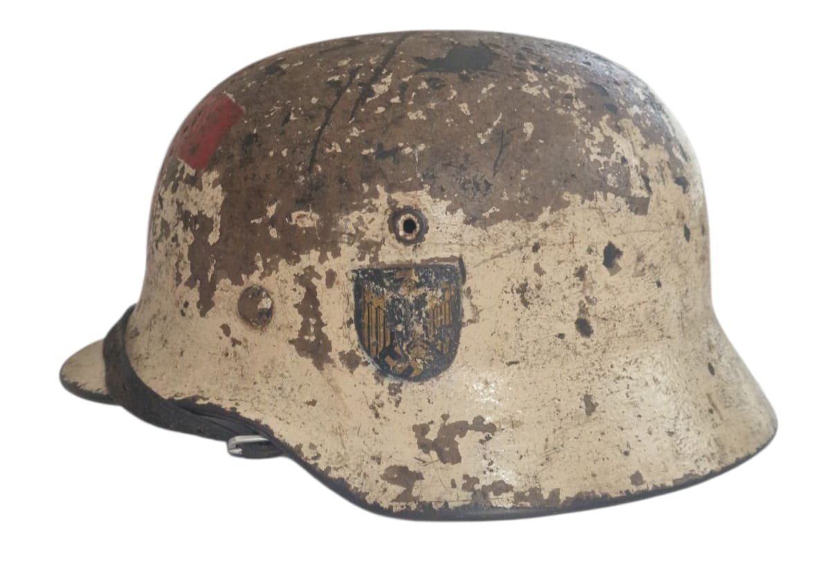 Stunning Kriegsmarine Camo Medic Helmet — image 3