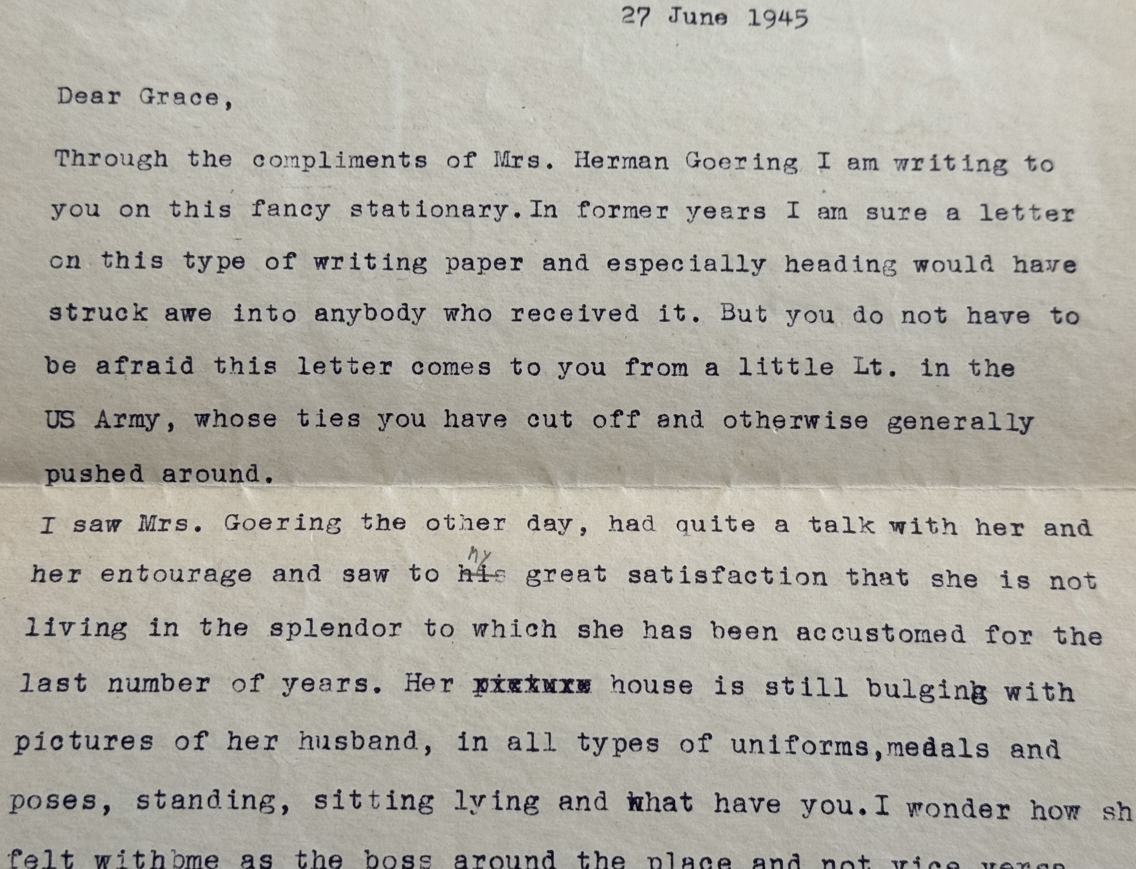 US VET Letter Home on REICHSMARSCHALL Goering Stationary — image 6