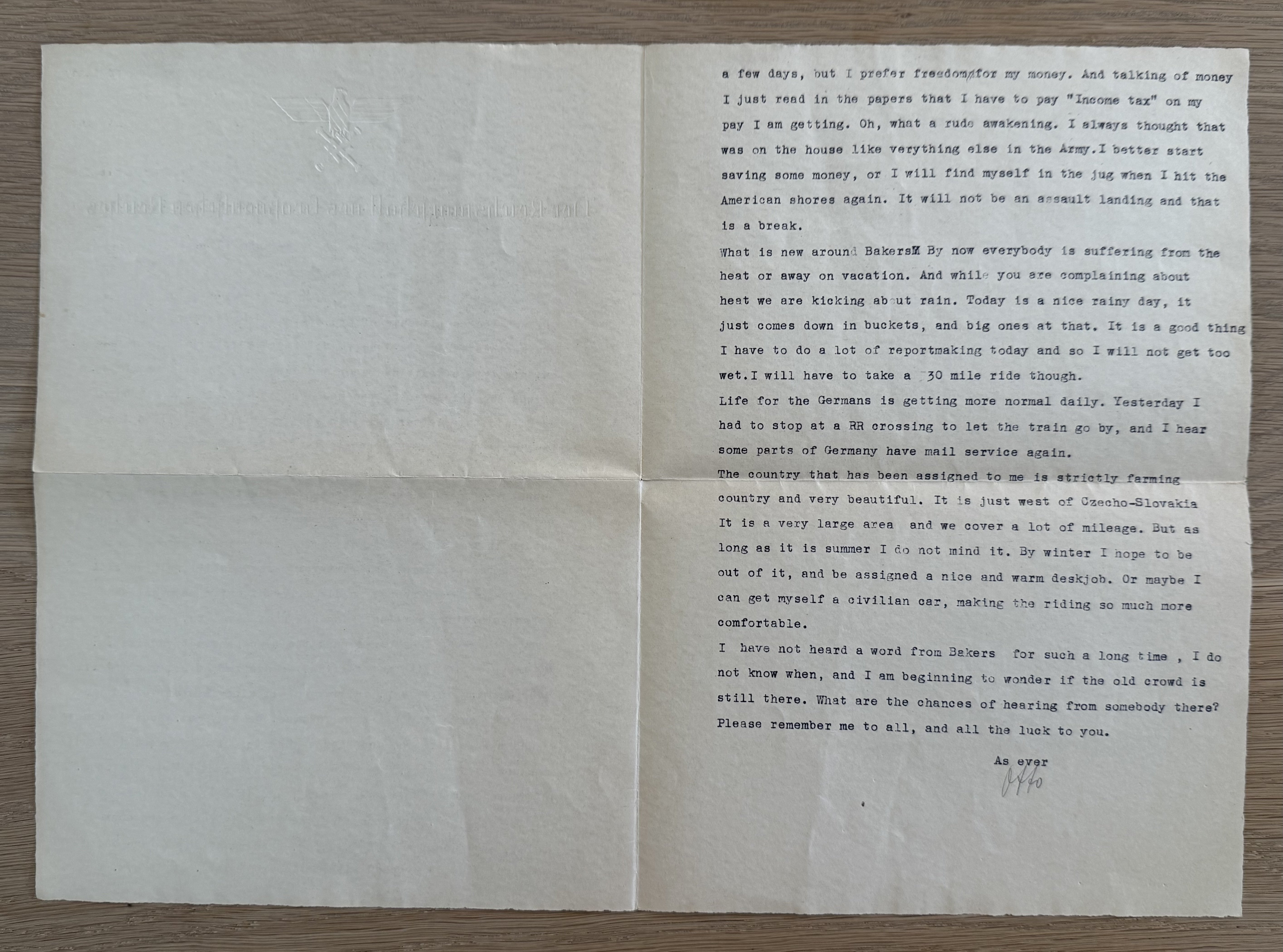 US VET Letter Home on REICHSMARSCHALL Goering Stationary — image 7