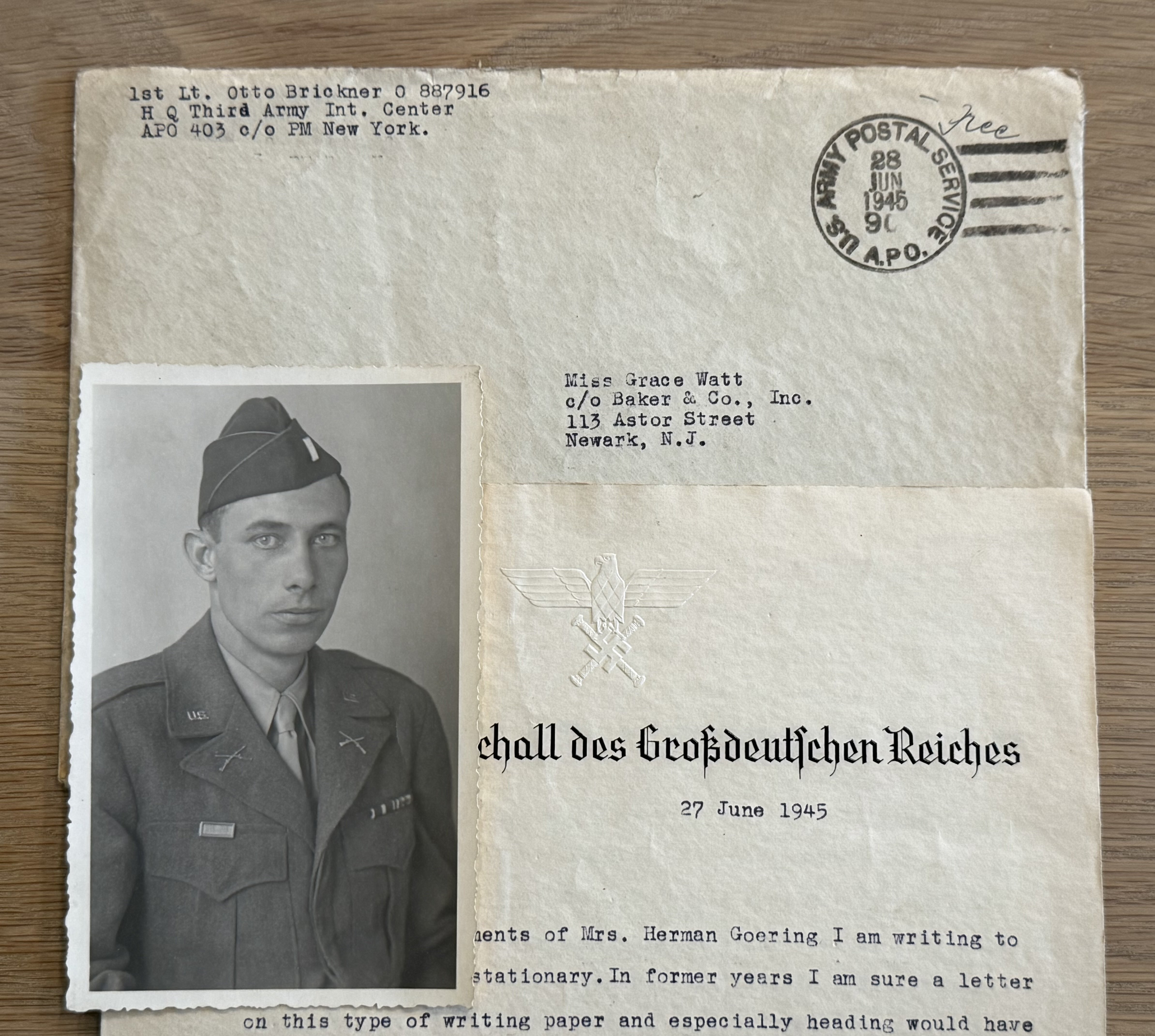 US VET Letter Home on REICHSMARSCHALL Goering Stationary — image 9