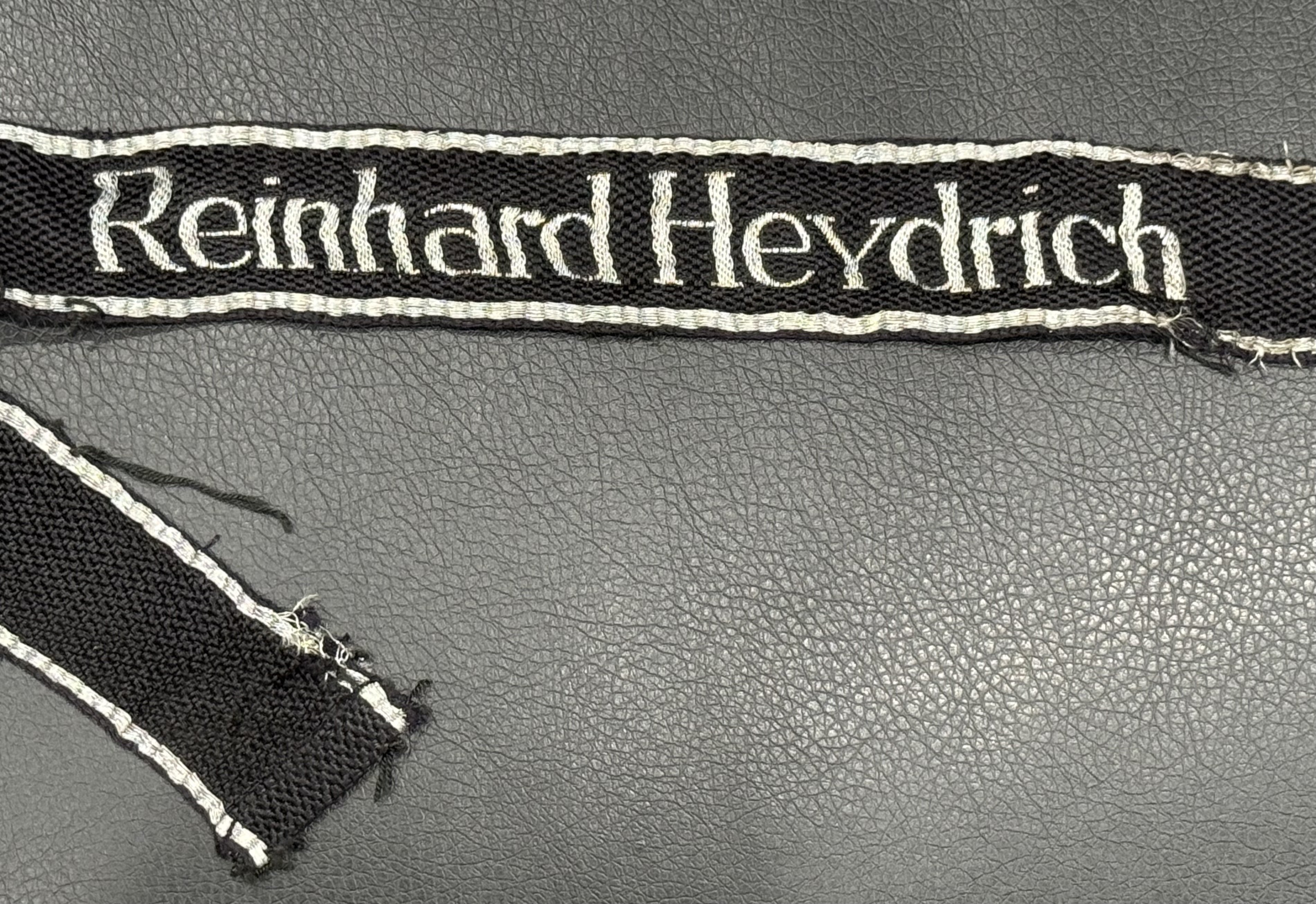 SS Reinhard Heydrich Flatwire Cuff Title Uniform Removed — image 2