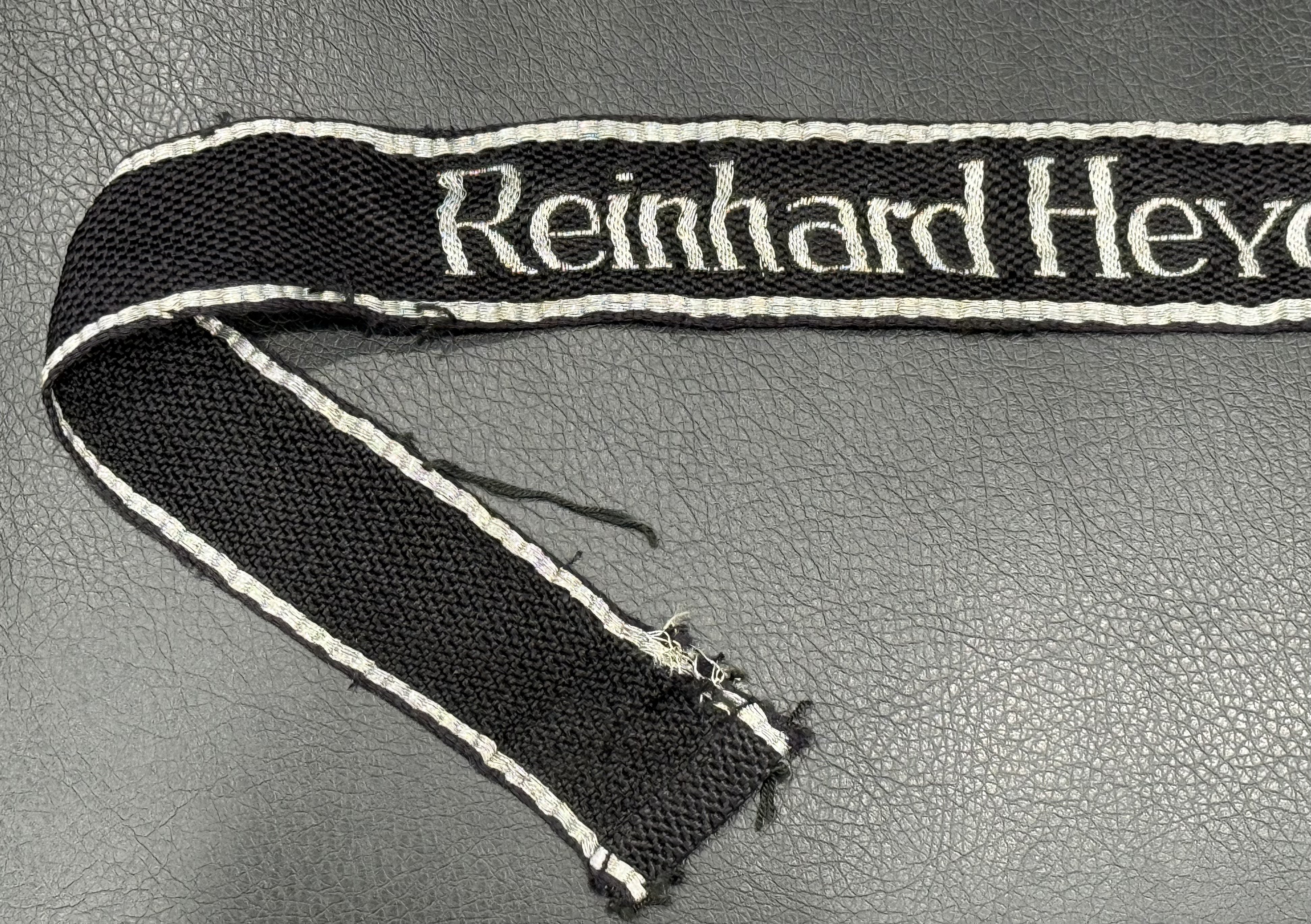SS Reinhard Heydrich Flatwire Cuff Title Uniform Removed — image 3