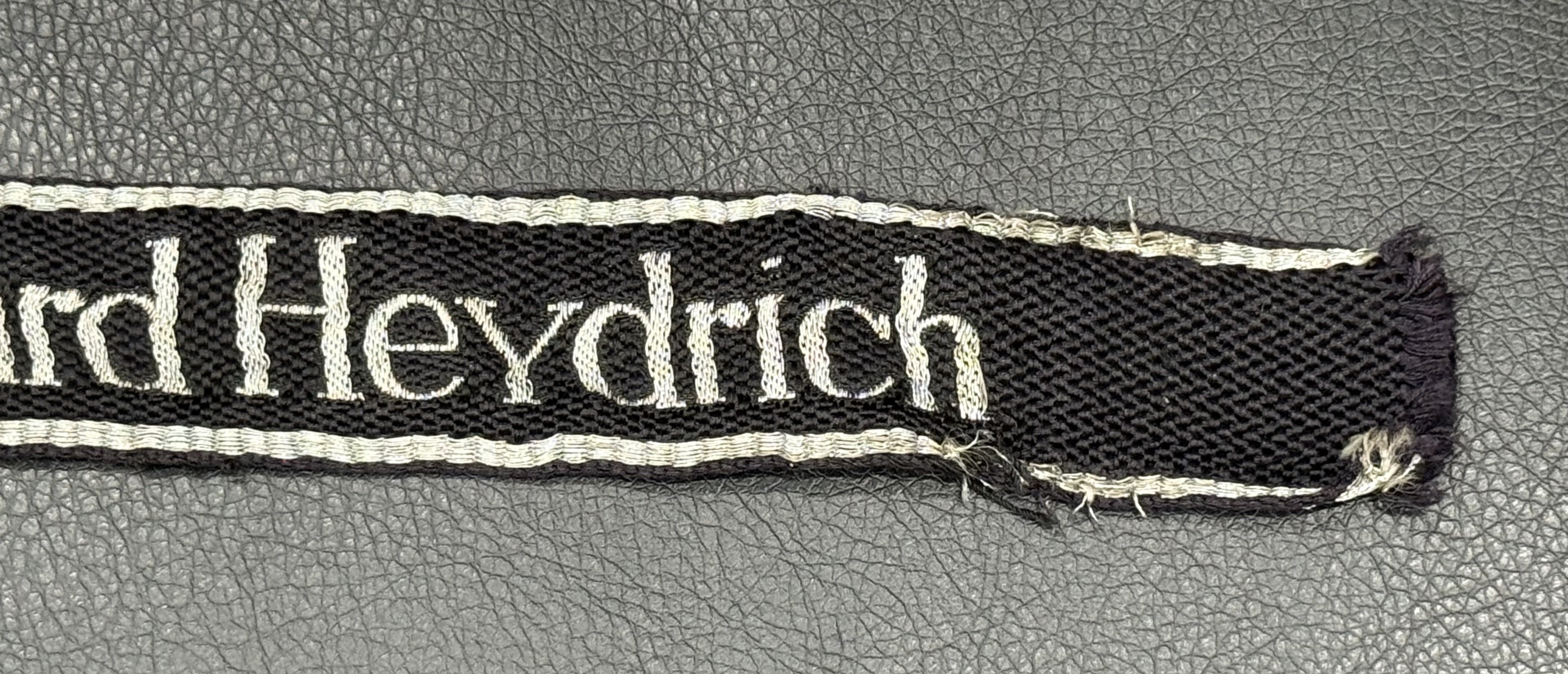 SS Reinhard Heydrich Flatwire Cuff Title Uniform Removed — image 4