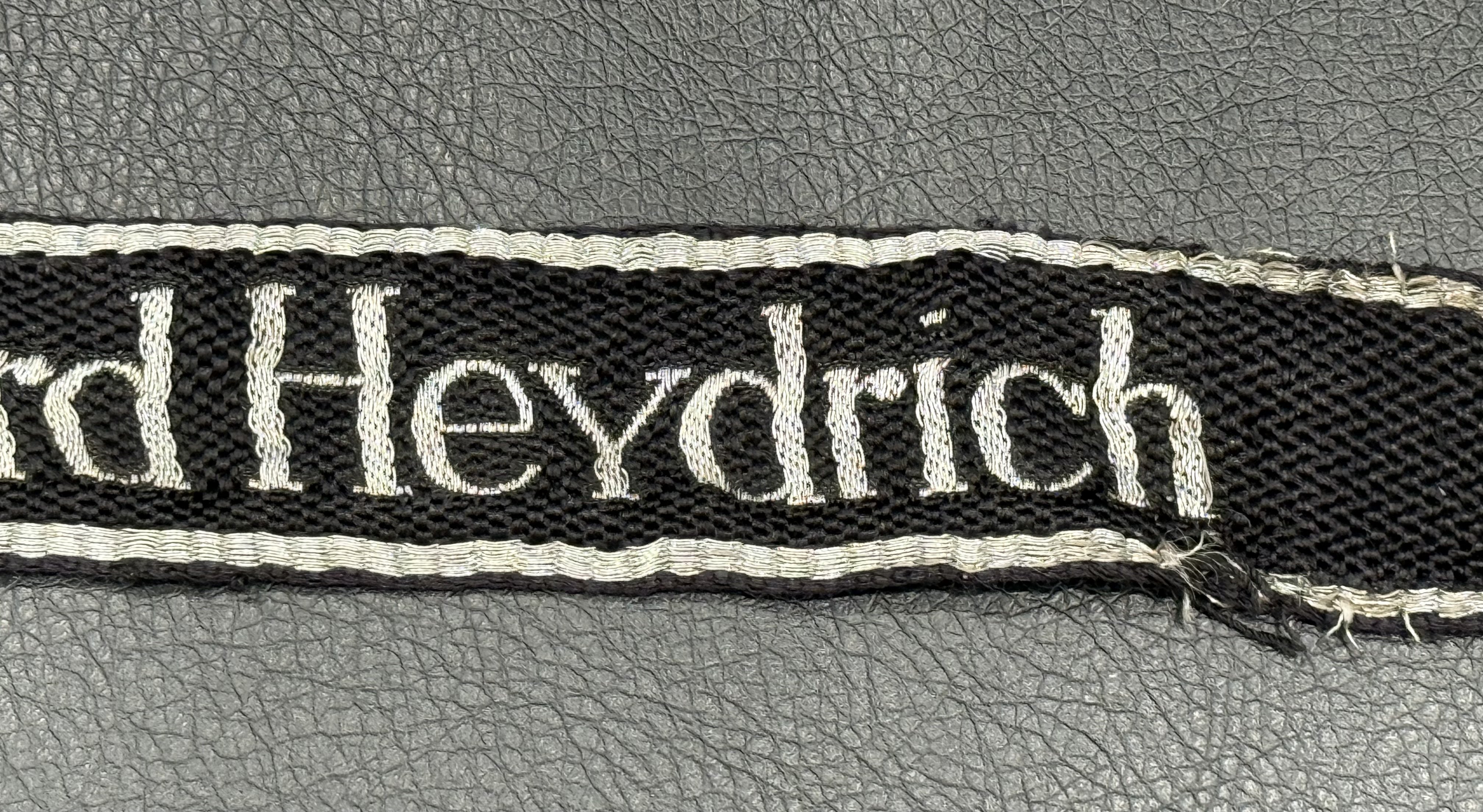 SS Reinhard Heydrich Flatwire Cuff Title Uniform Removed — image 7