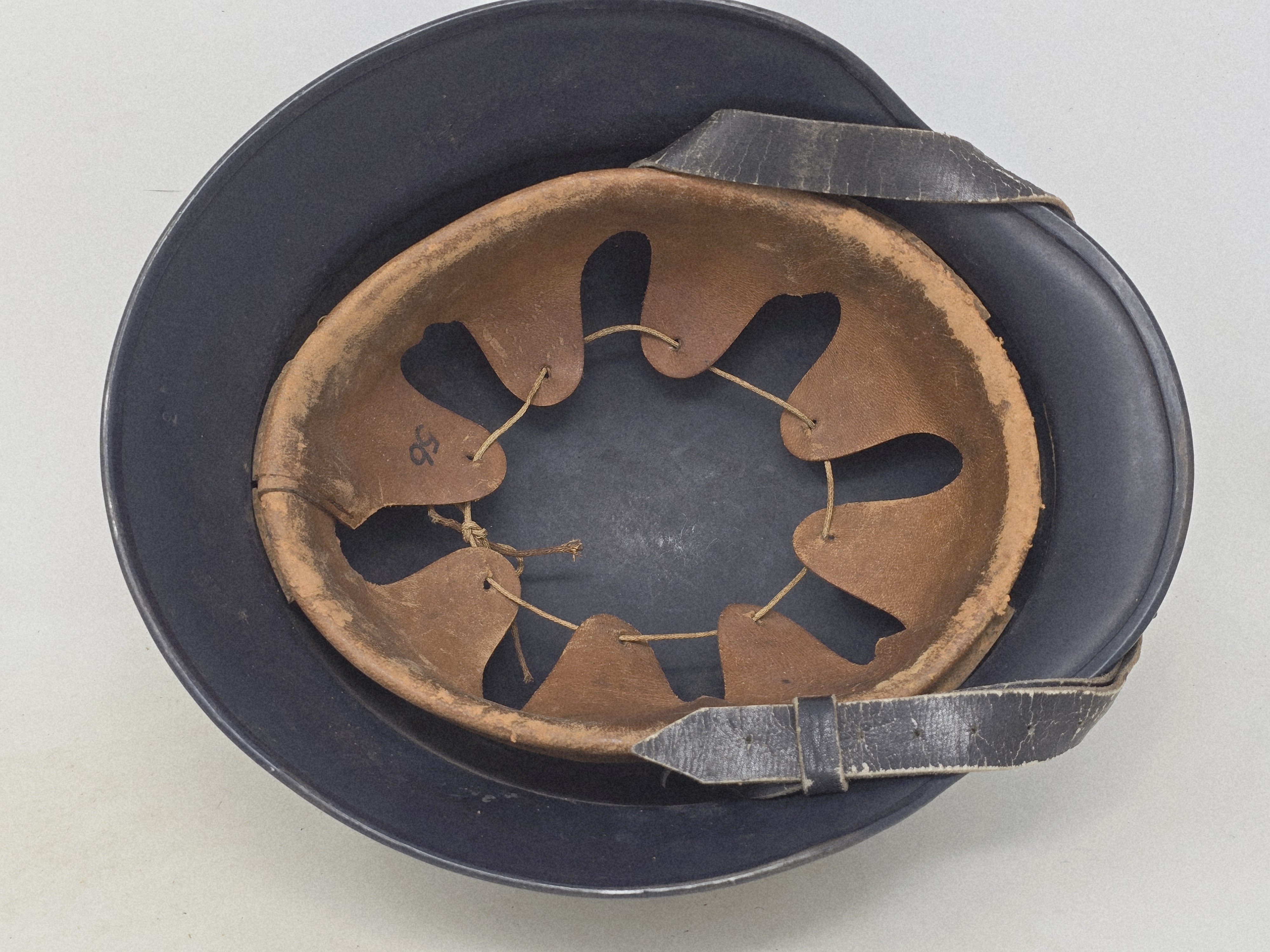 Sharp, Beaded Luftschutz Polizei M35 Helmet, Bordered Decals. — image 7