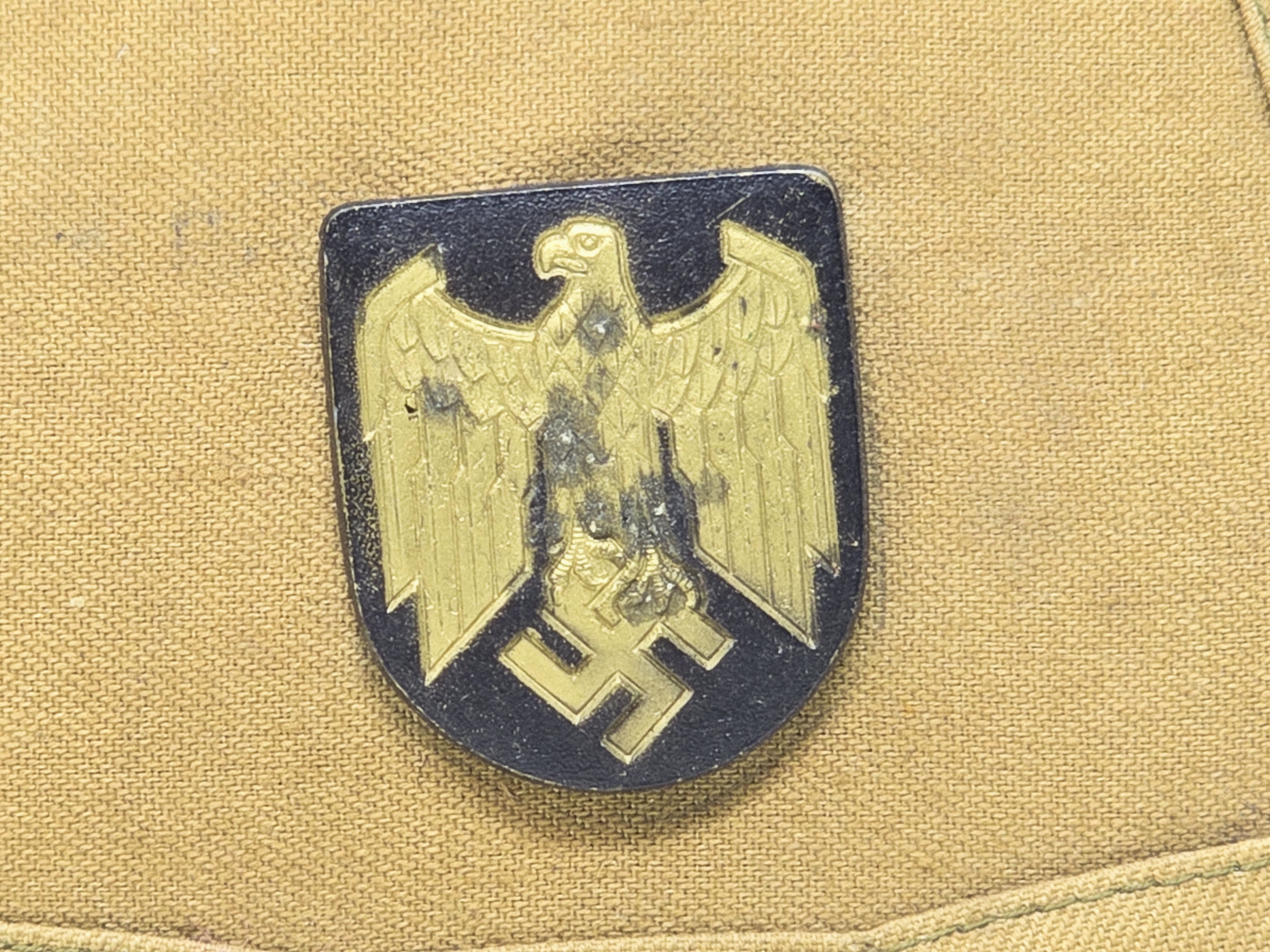 Kriegsmarine-Badged Heer DAK Pith Helmet — image 2