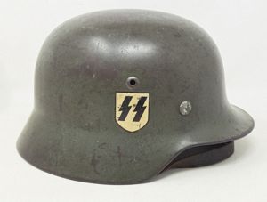 Outstanding Waffen-SS M35 Double Decal Helmet ET64