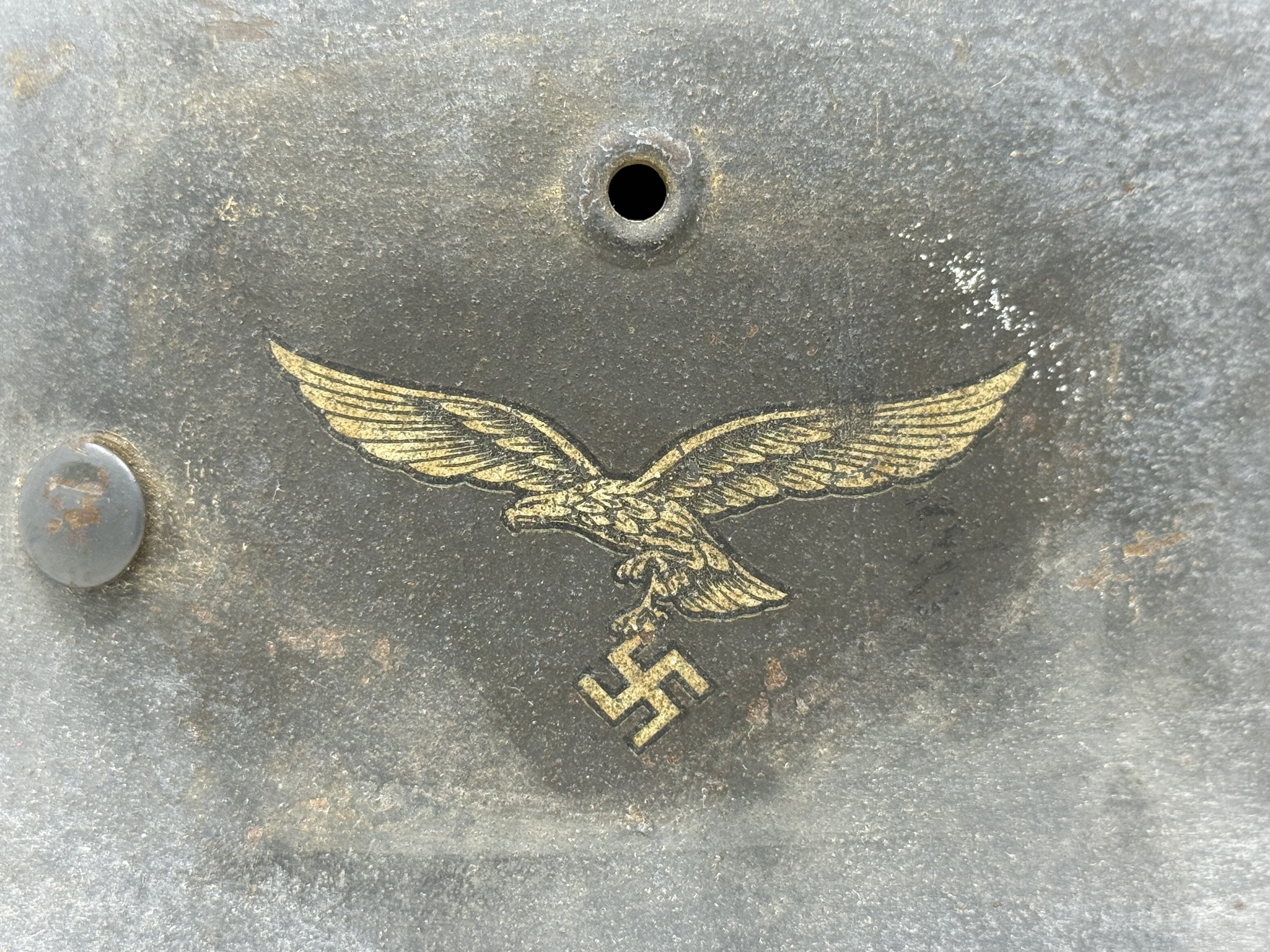 Luftwaffe M42 Single Decal Whitewash Camo Helmet — image 14