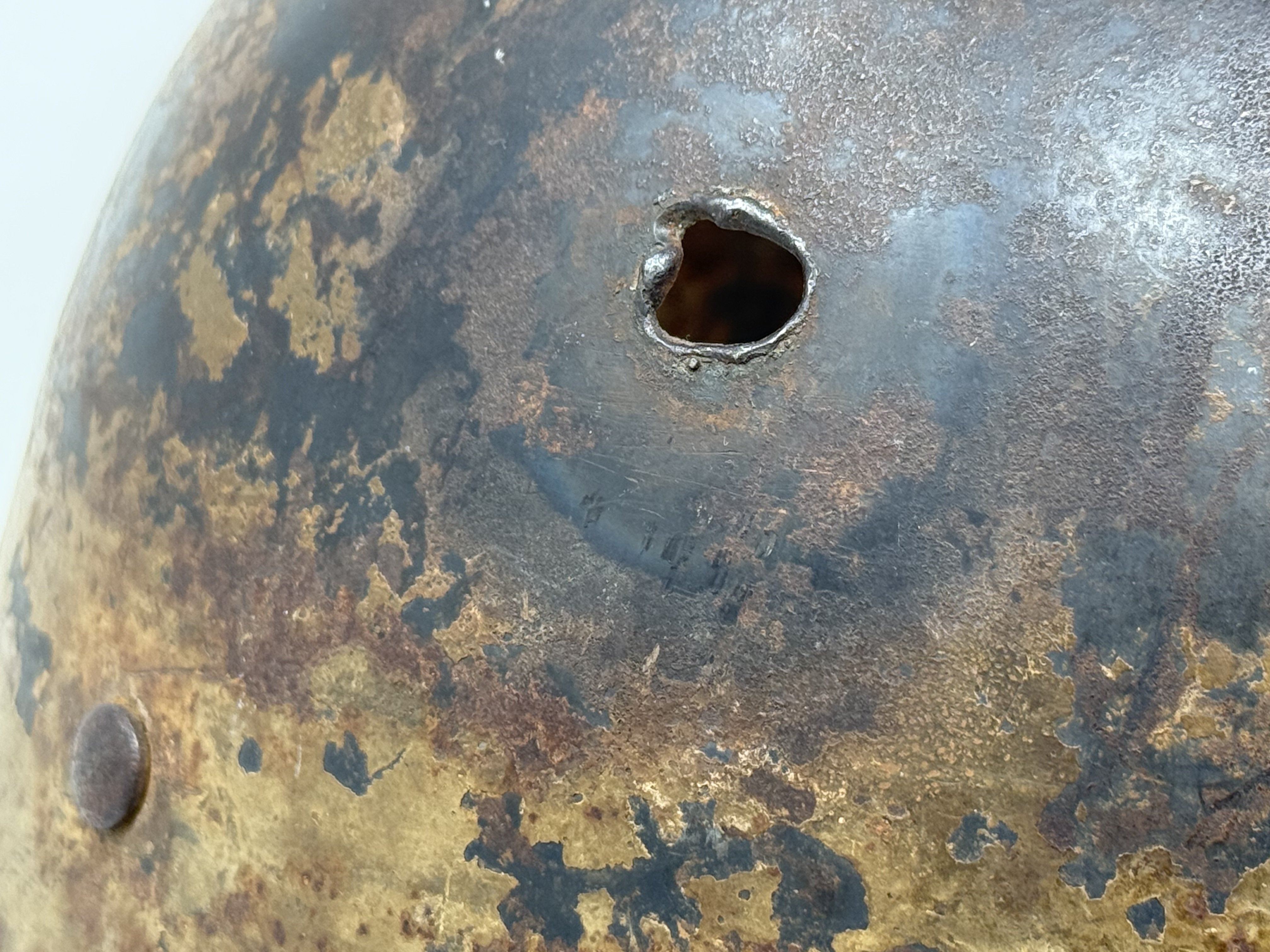 Japanese Type 90 Battle Damage Helmet — image 10