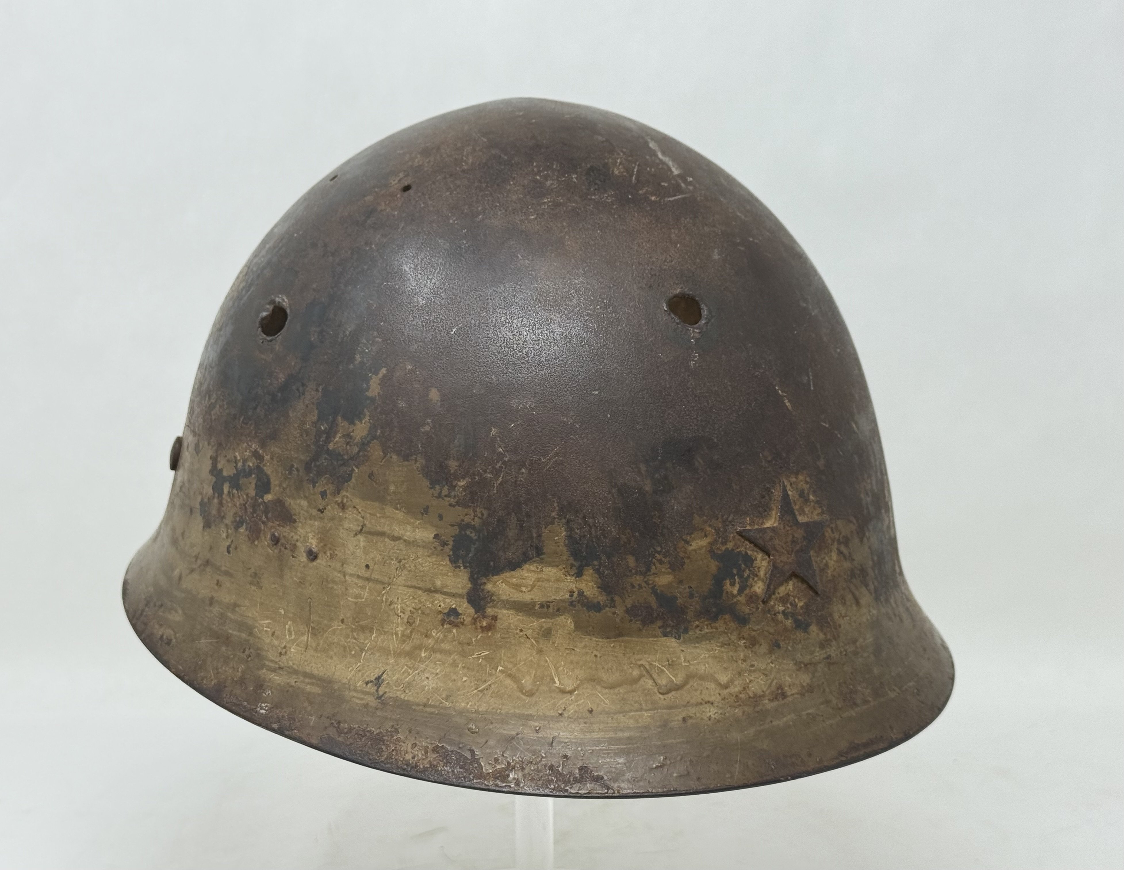 Japanese Type 90 Battle Damage Helmet — image 2
