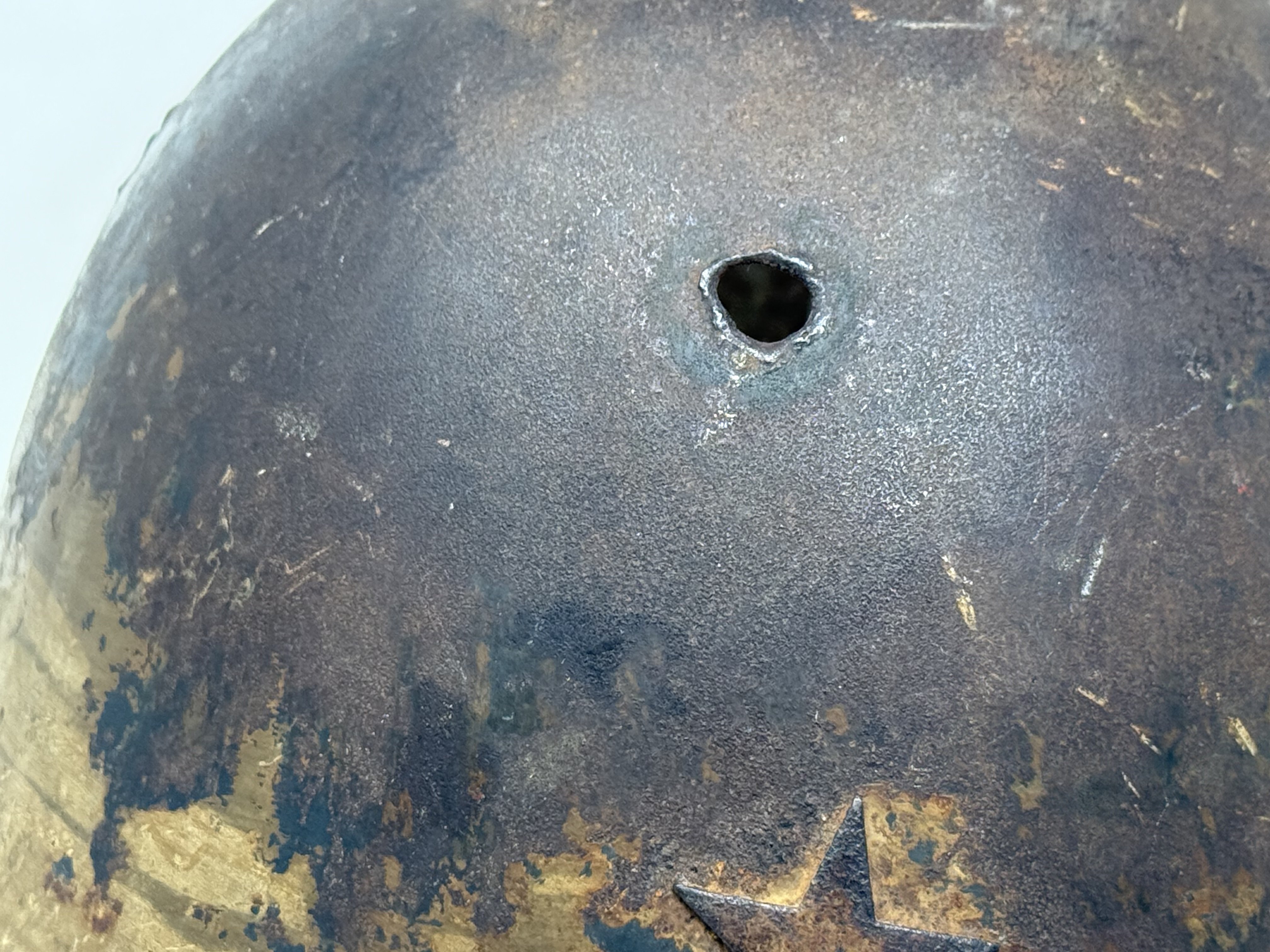 Japanese Type 90 Battle Damage Helmet — image 9