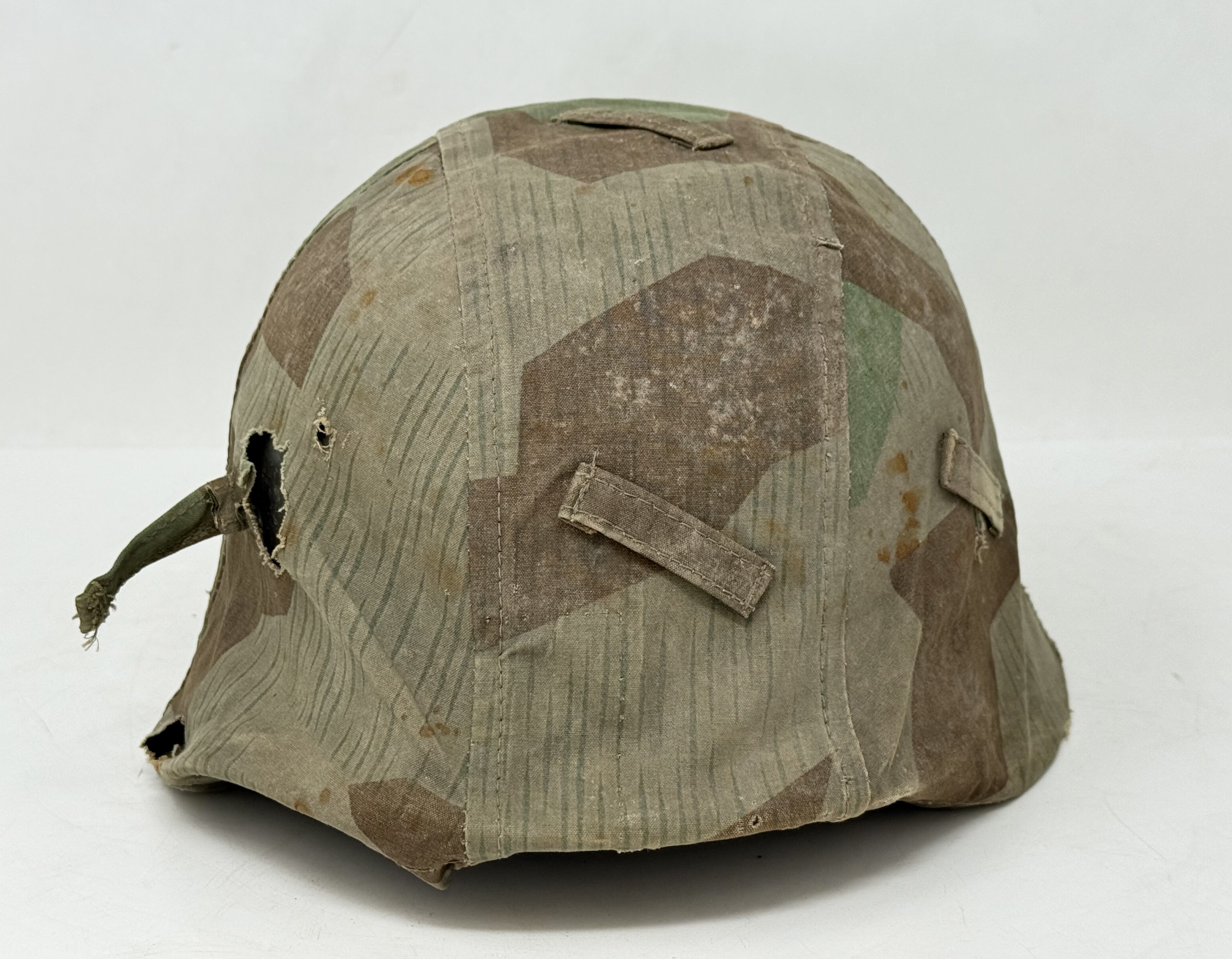 Splinter Camo Cover with M35 Heer Helmet — image 3