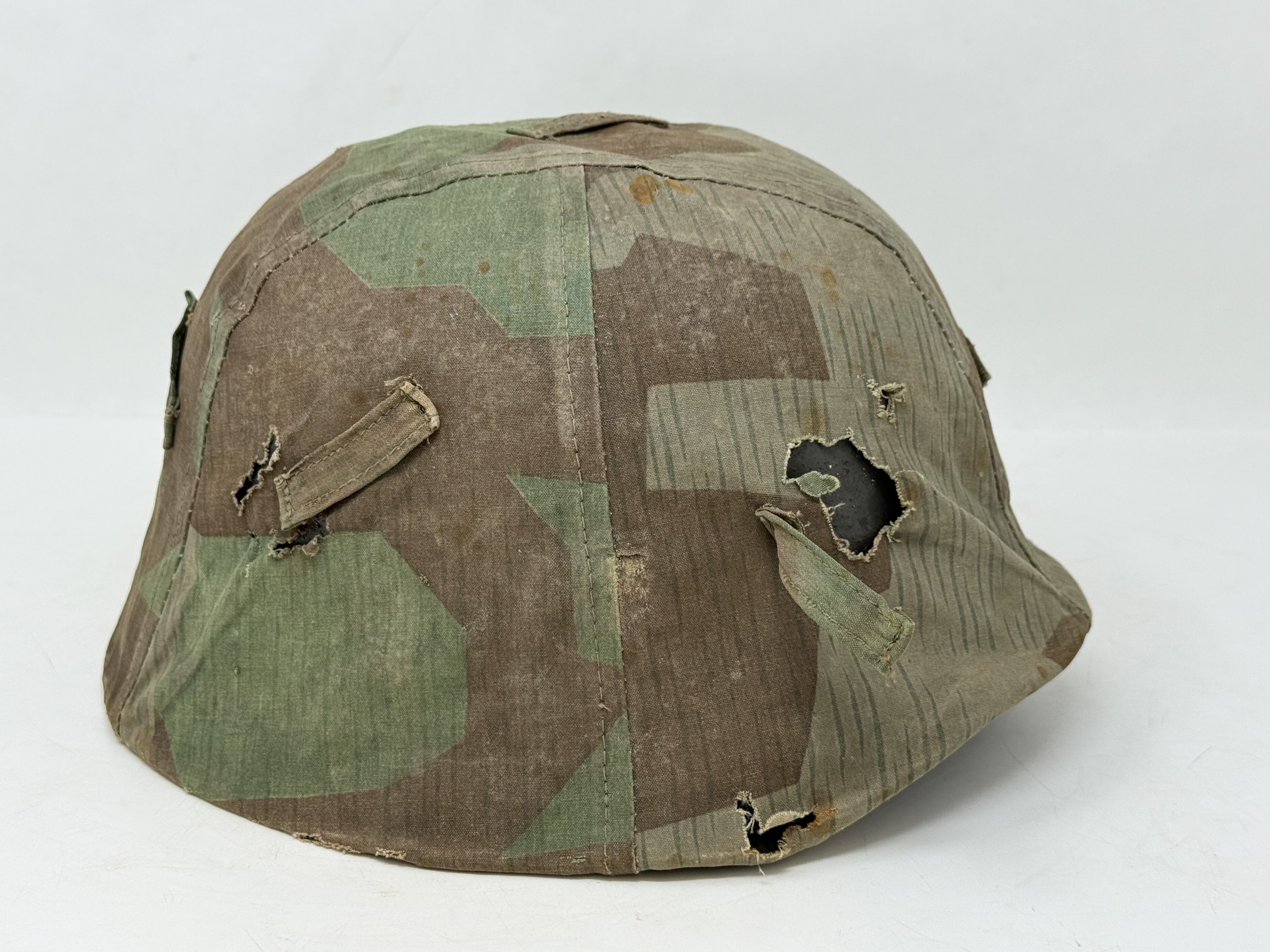 Splinter Camo Cover with M35 Heer Helmet — image 4