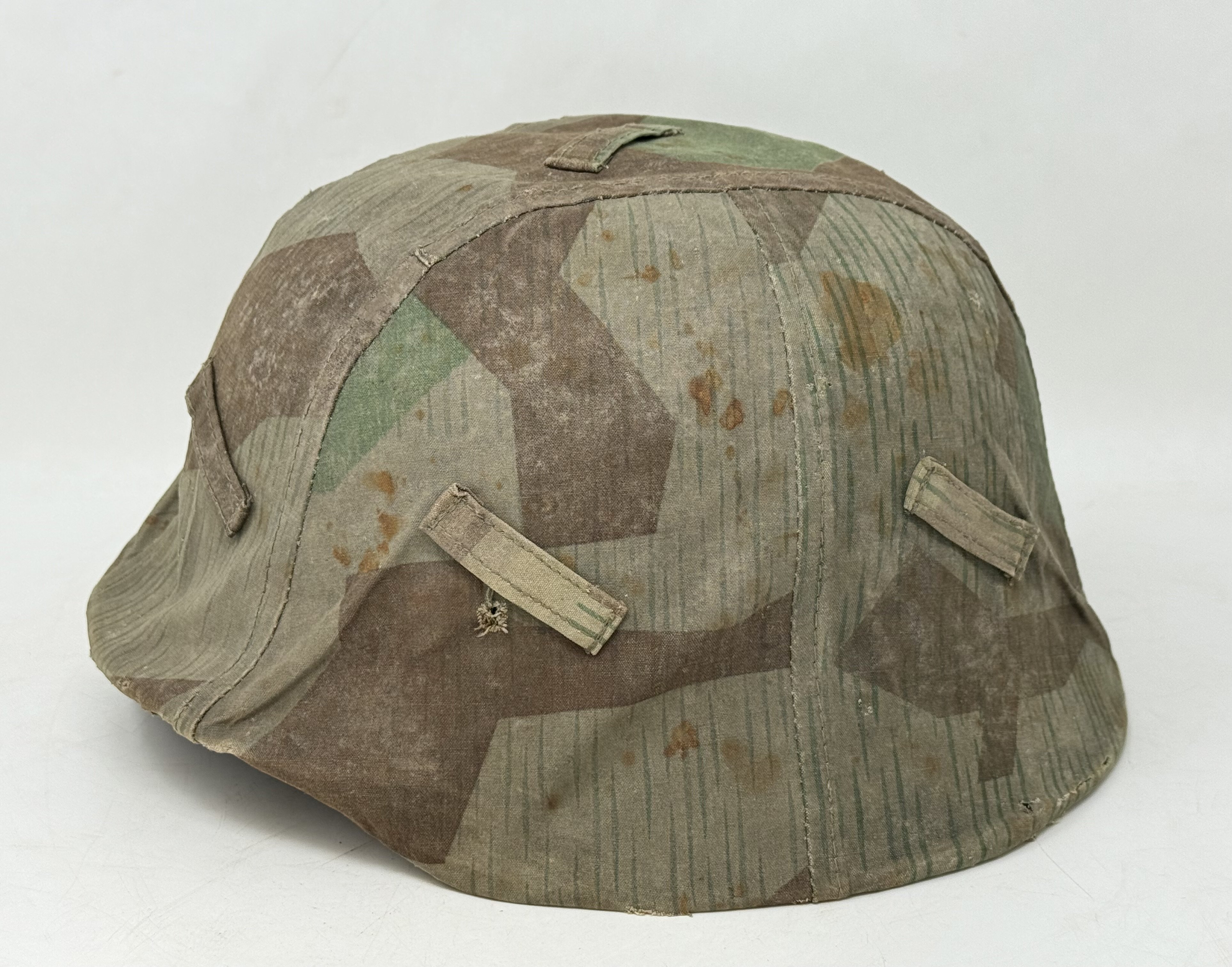 Splinter Camo Cover with M35 Heer Helmet — image 6