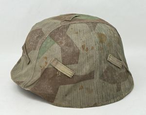 Splinter Camo Cover with M35 Heer Helmet