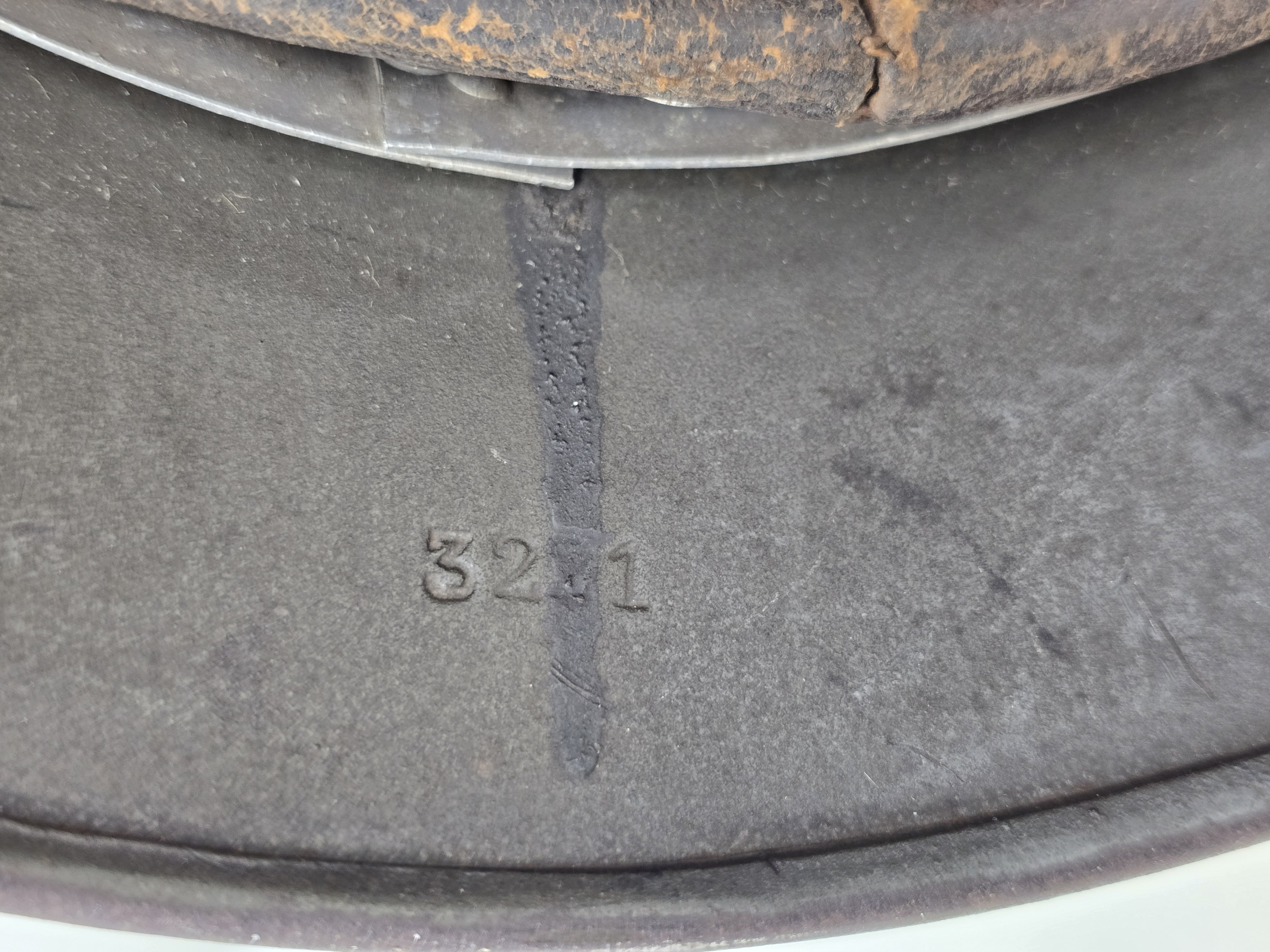 Sharp Heer M35 Camo Helmet, Q68 — image 9