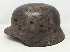Sharp Heer M35 Camo Helmet, Q68