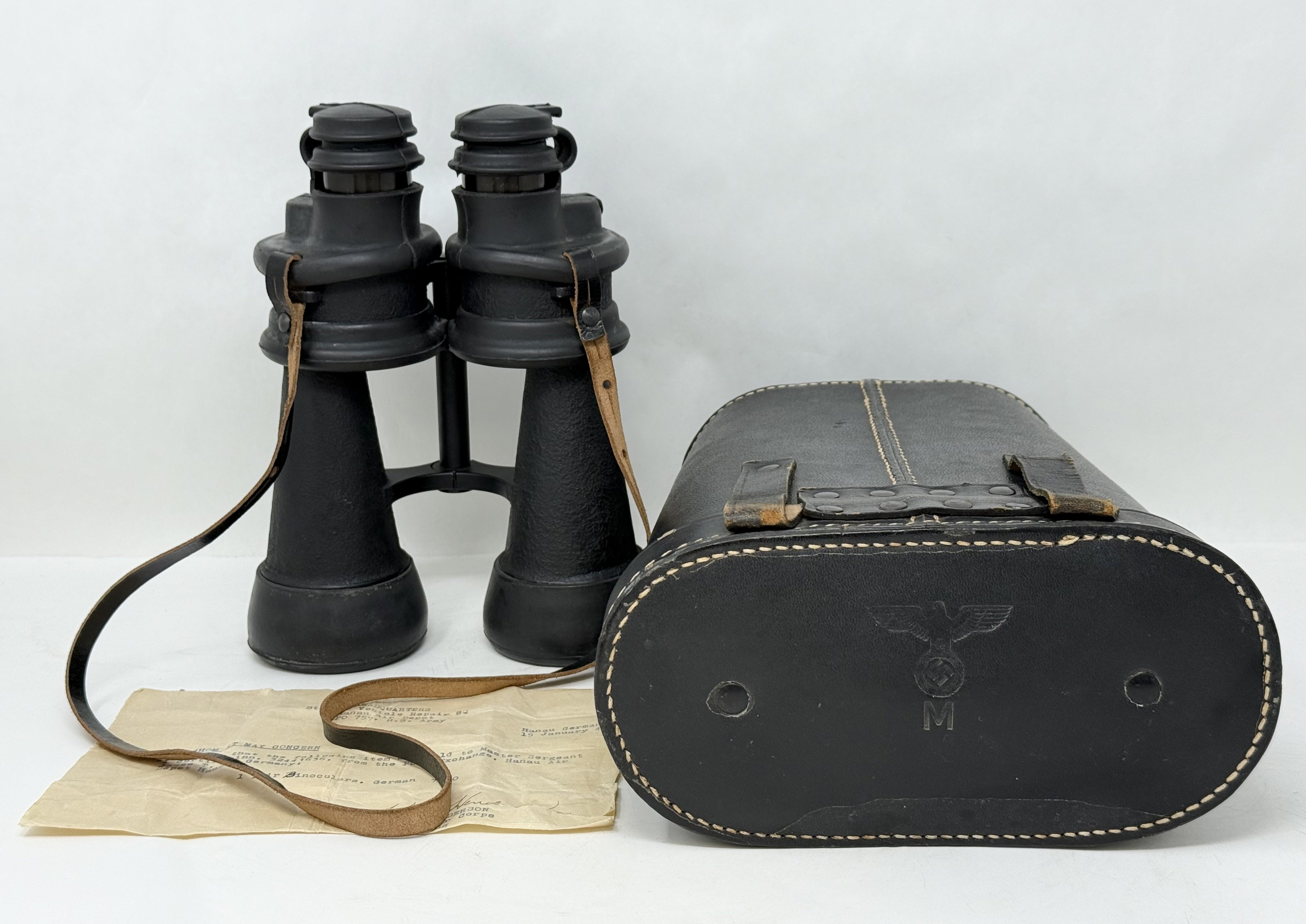 Kriegsmarine Binoculars with Vet Capture Papers — image 29