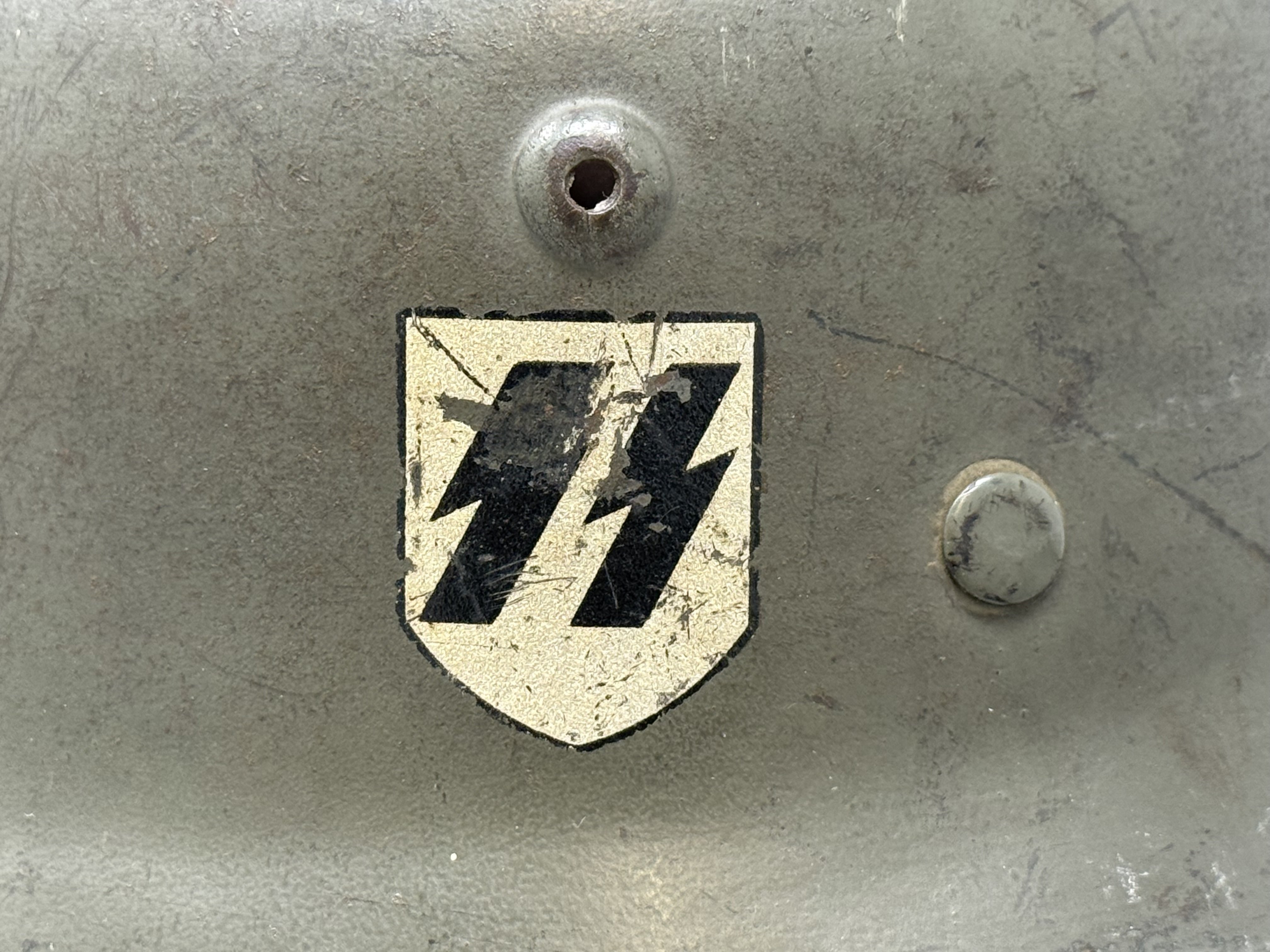M34 SS 'Sicherheitsdienst SD' double decal Edelstahl Helmet — image 16