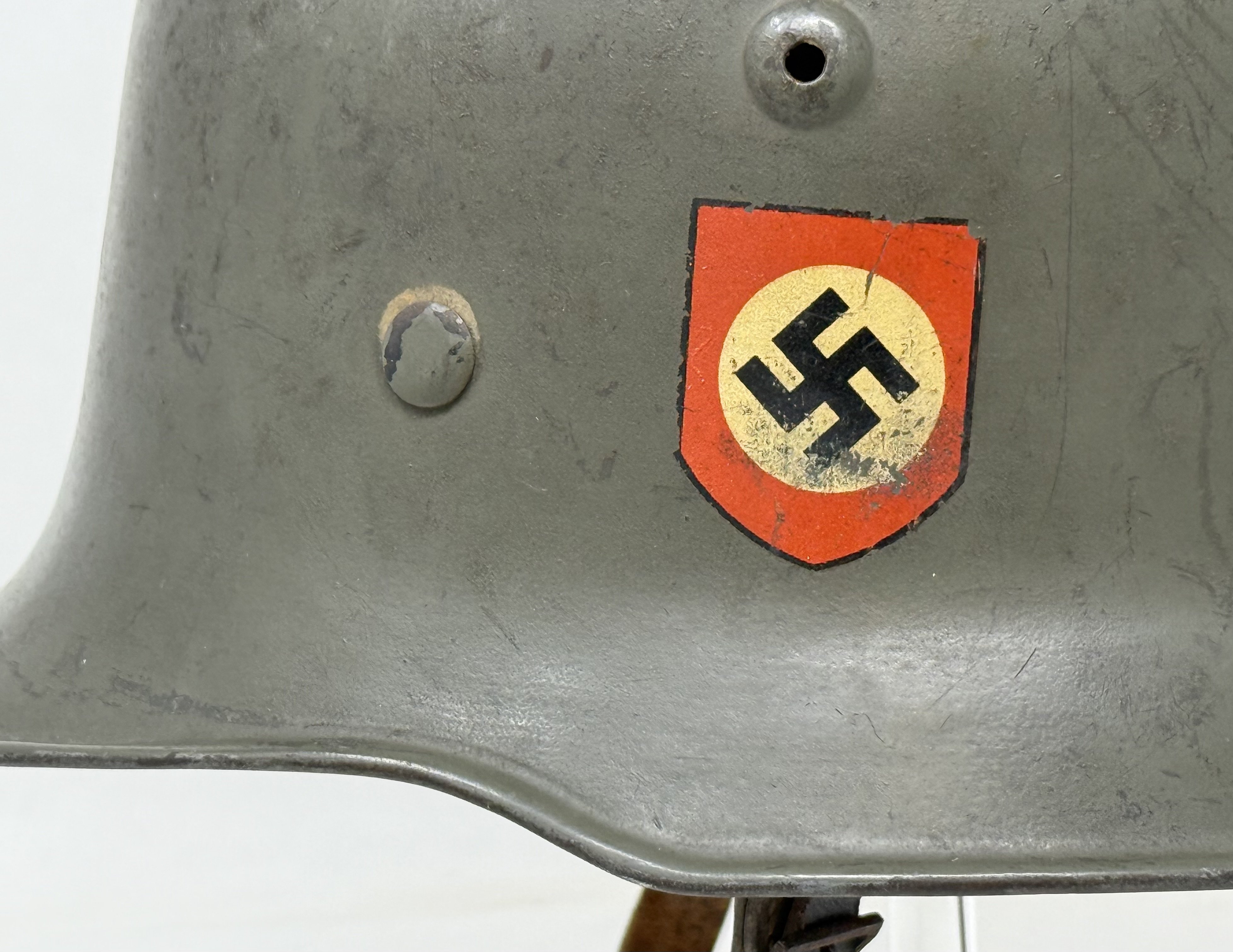 M34 SS 'Sicherheitsdienst SD' double decal Edelstahl Helmet — image 19