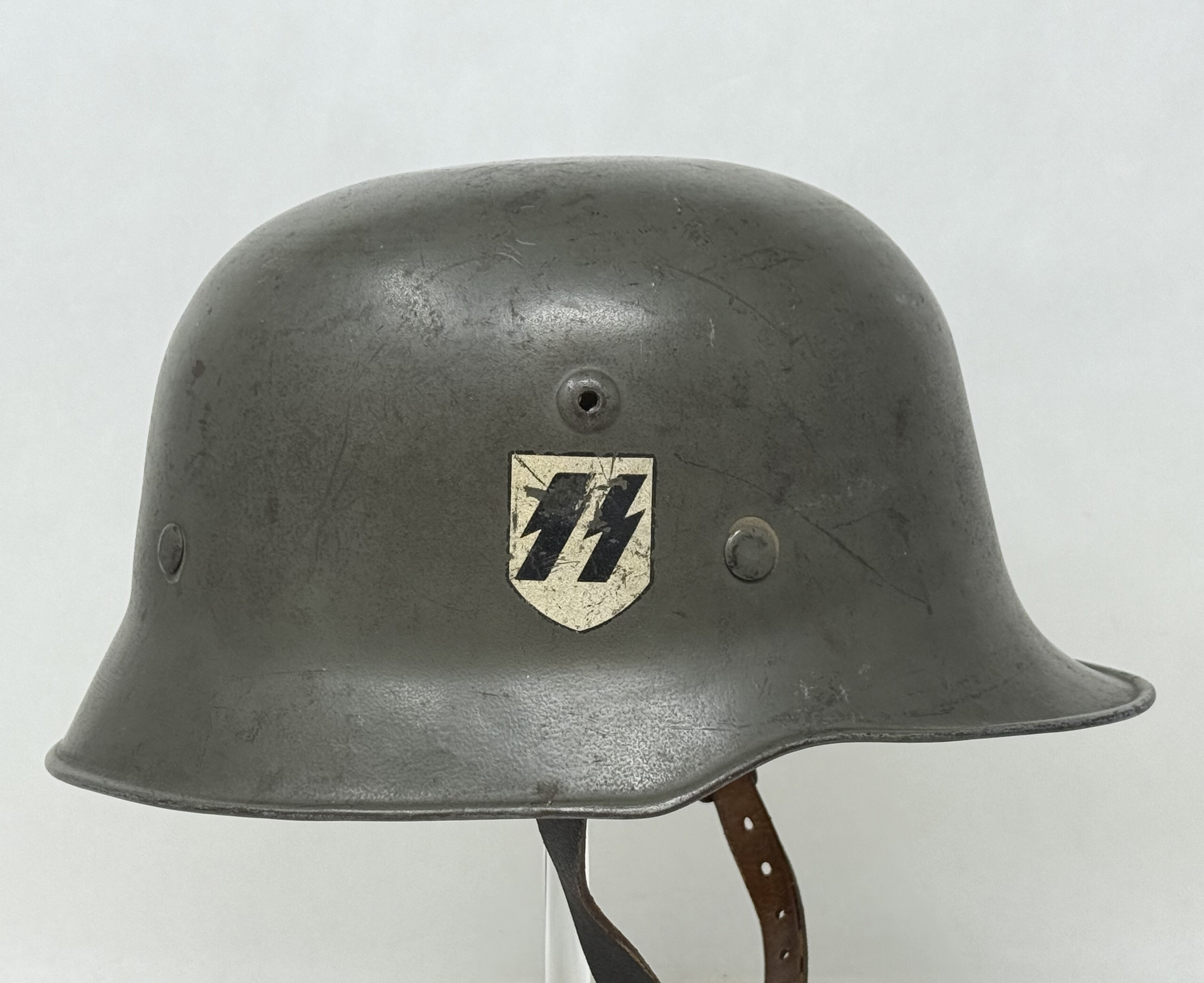 M34 SS 'Sicherheitsdienst SD' double decal Edelstahl Helmet — image 2