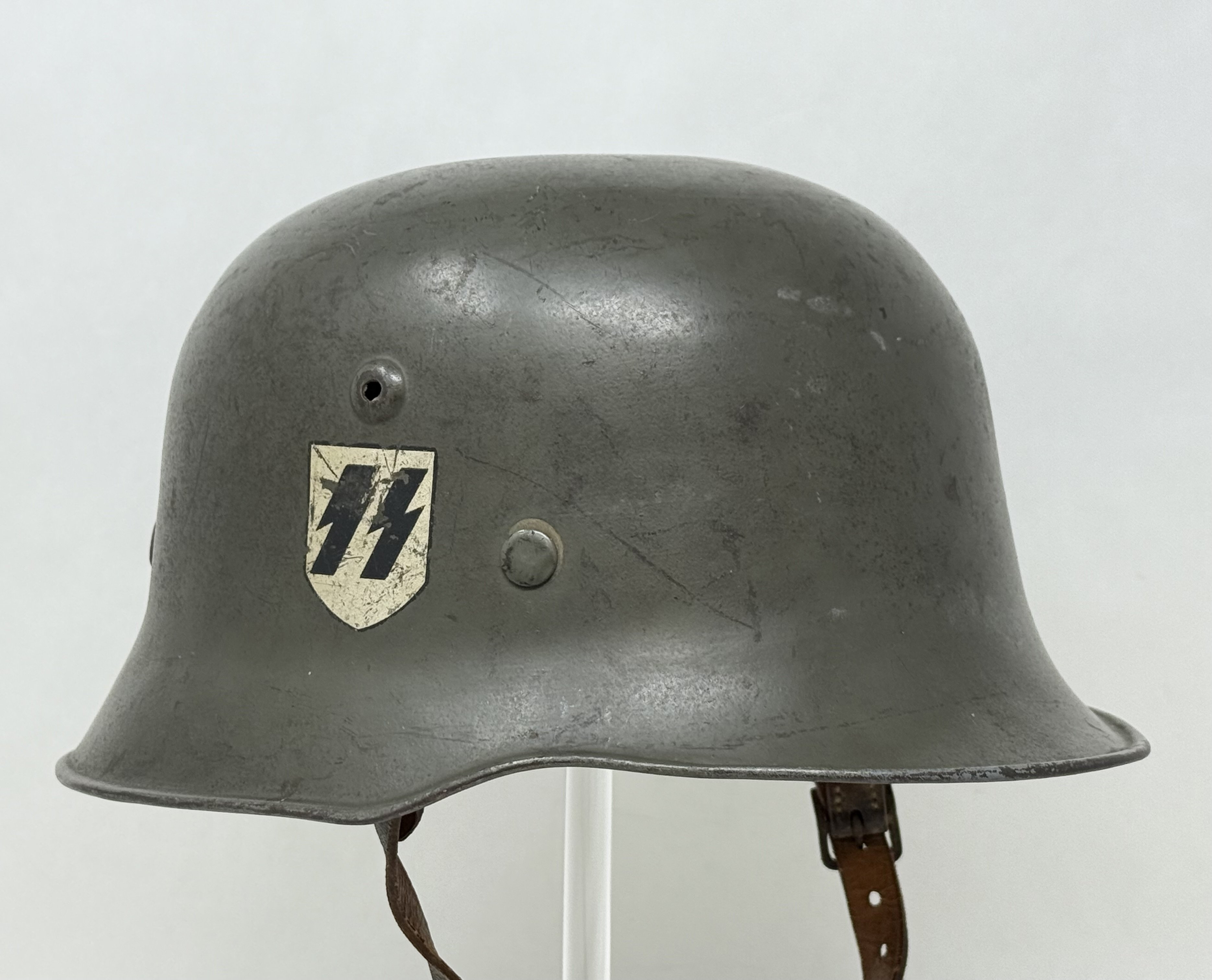 M34 SS 'Sicherheitsdienst SD' double decal Edelstahl Helmet — image 3